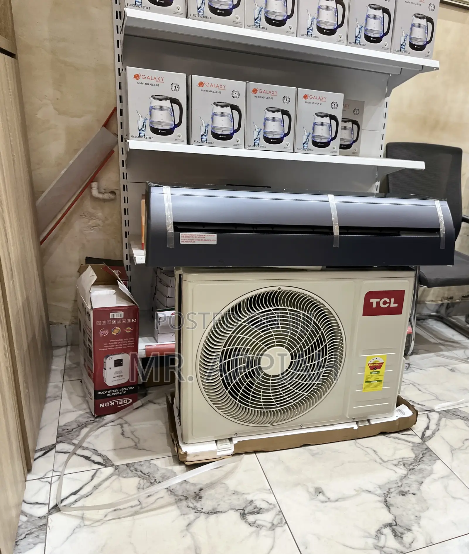 Quality TCL 1.5hp R410 Gas Inverter Ac(Mirror)Black 