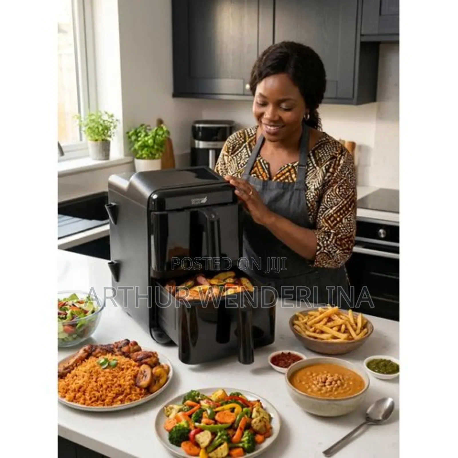 German Plus 11.6l Dual-Zone Double Drawer Digital Air Fryer