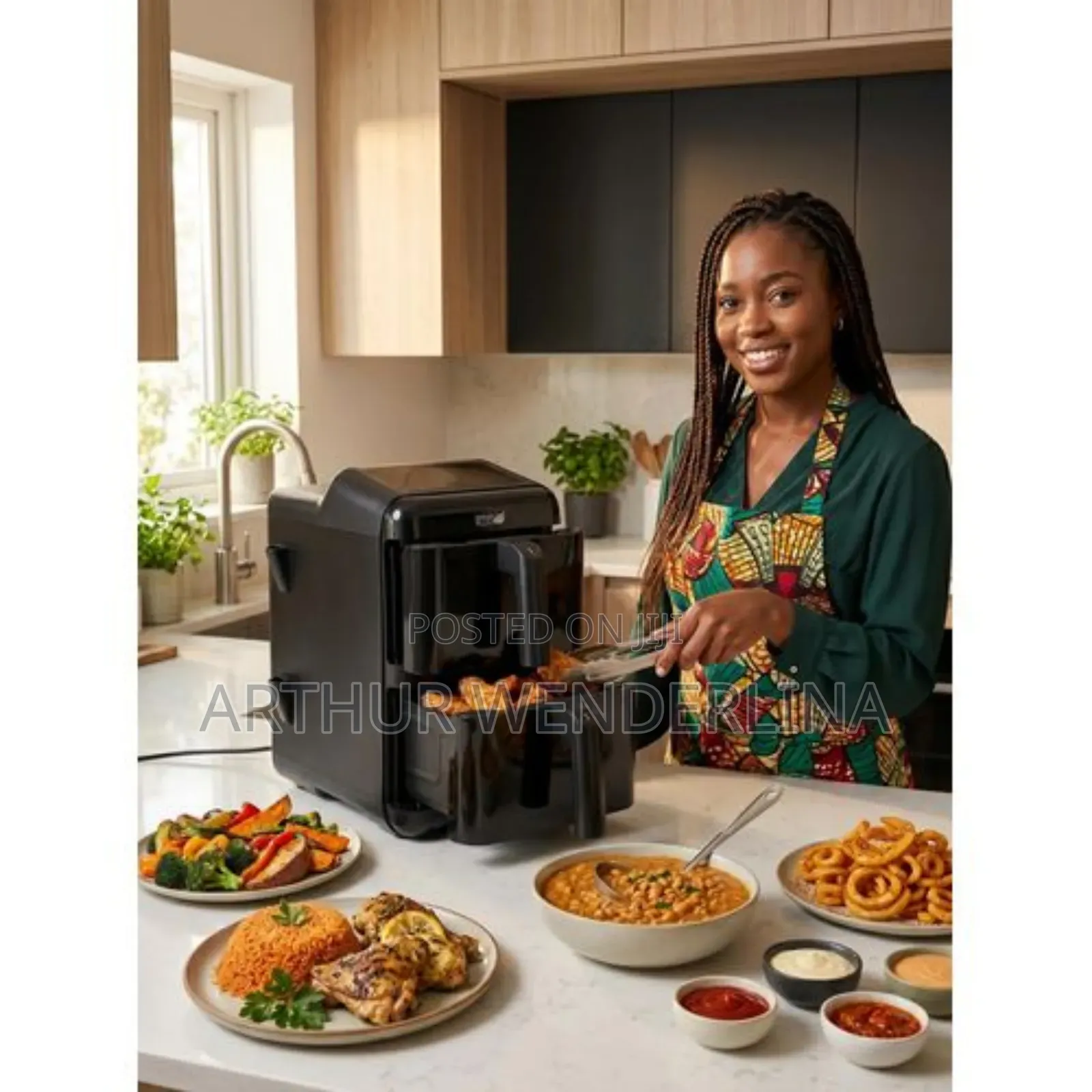 German Plus 11.6l Dual-Zone Double Drawer Digital Air Fryer