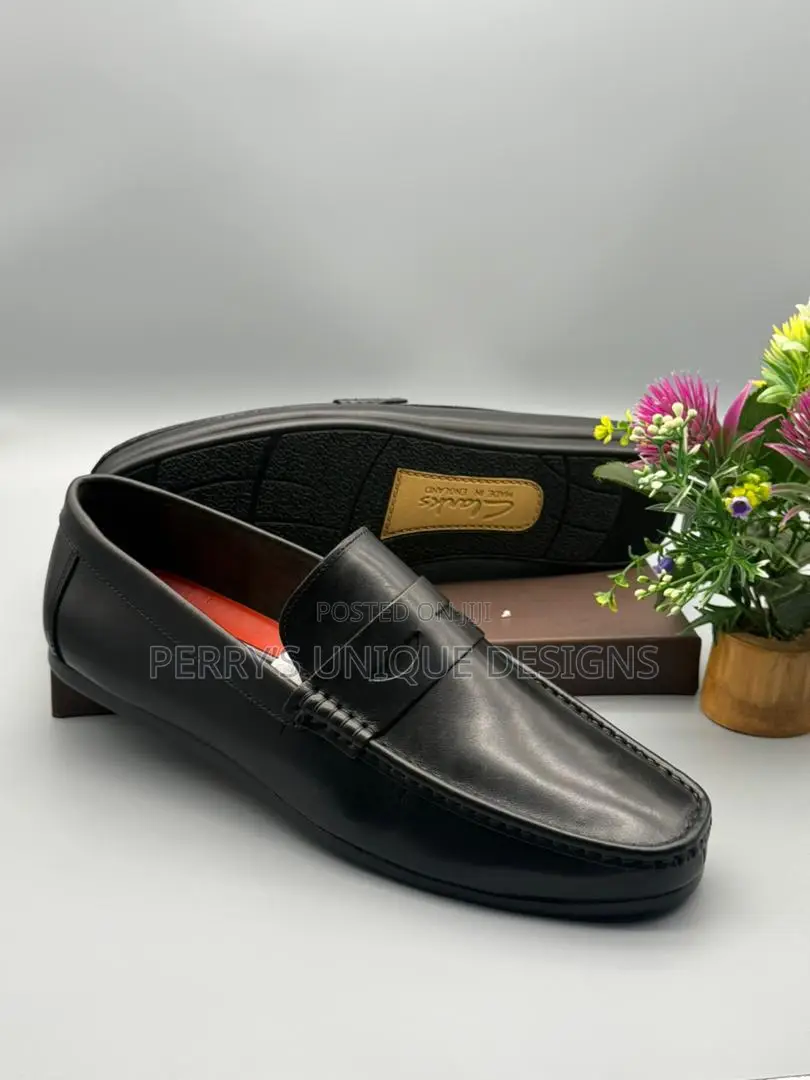Midnight Executive Leather Penny Loafers