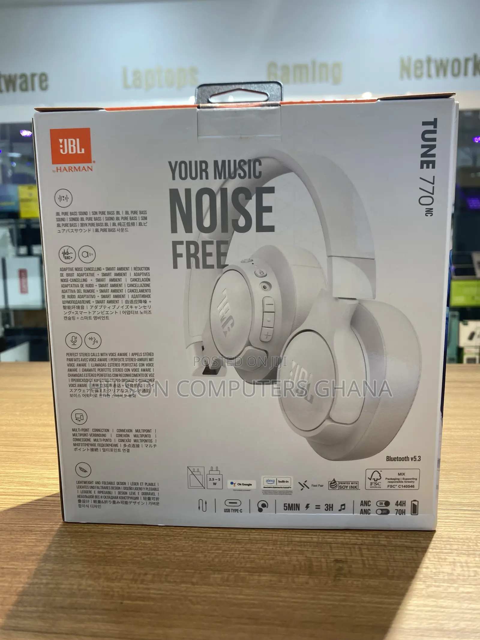 JBL Tune 770nc - Adaptive Noise Cancelling Wireless Over-Ear Headphone