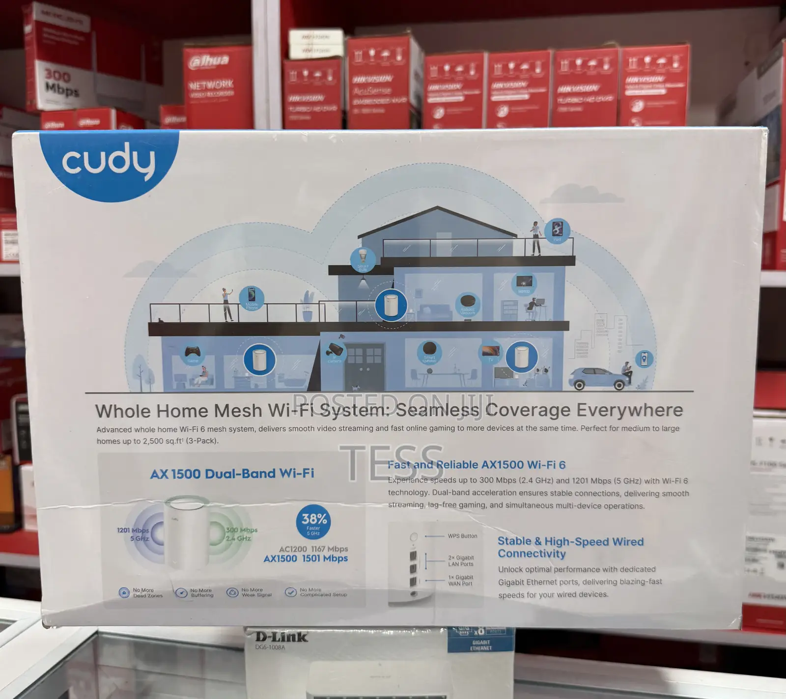 Cudy Ax1500 Wifi 6 Mesh Access Point Dual Band 3 Pack