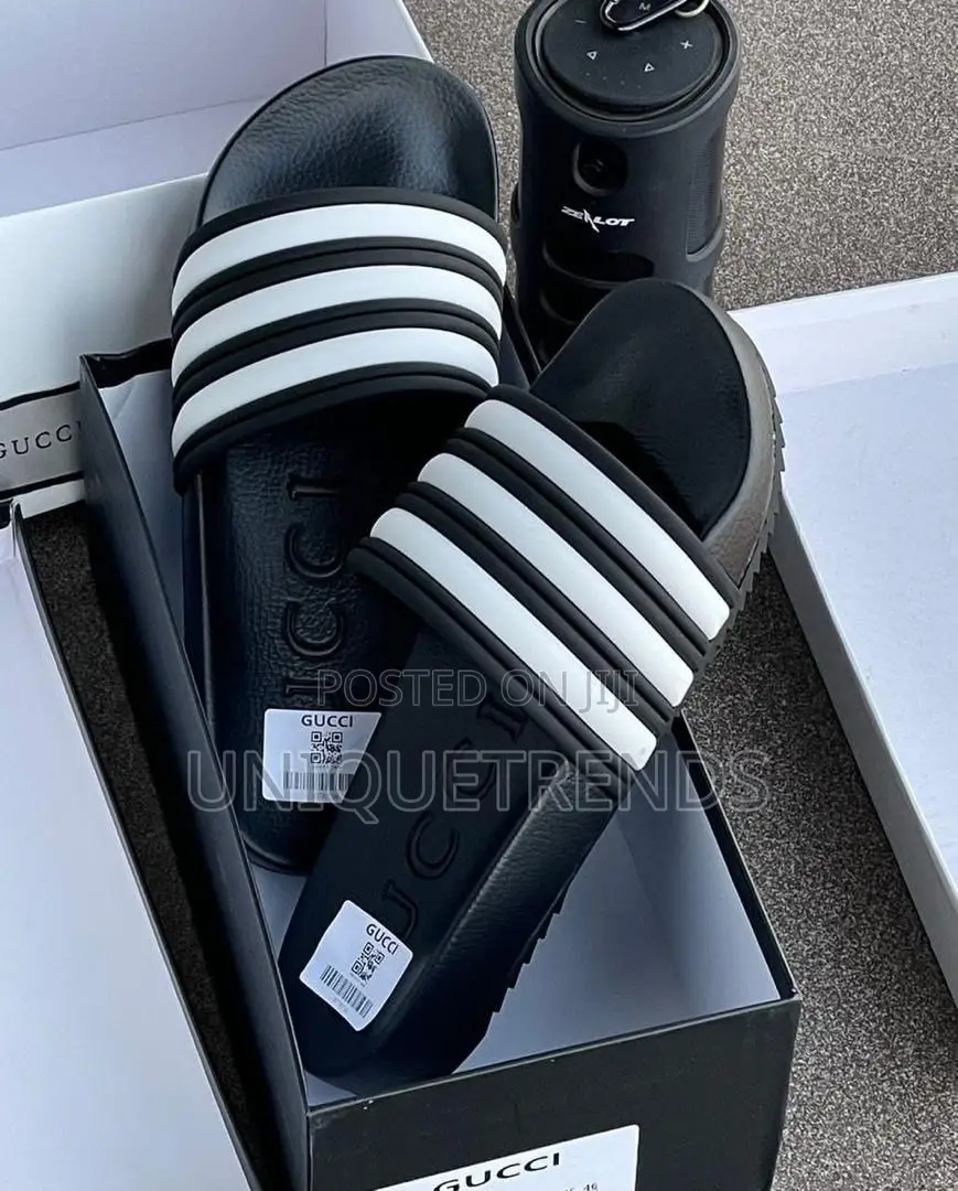 Original Black and White Gucci Slides