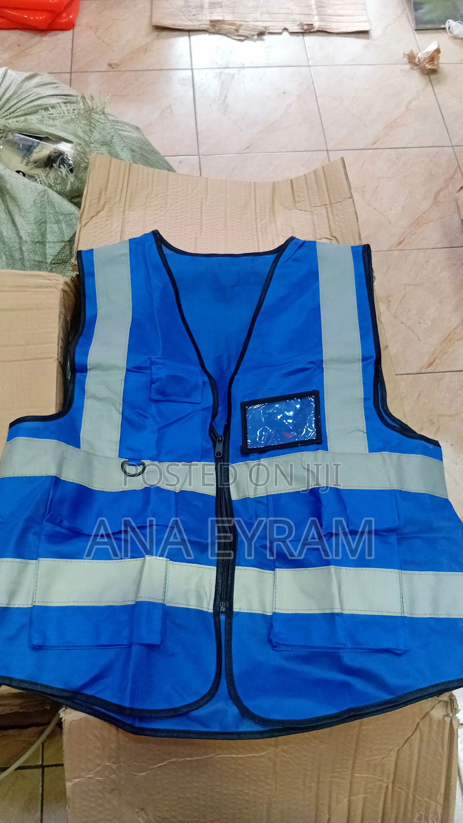 Blue Reflective Vest Zip