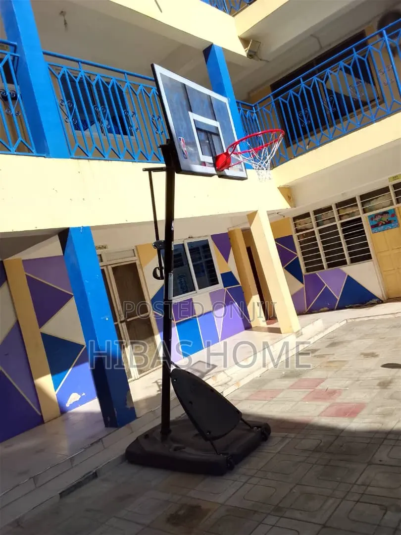 Spalding Nba 54" Portable Angled Basketball Hoop Polycarbonate Backbod