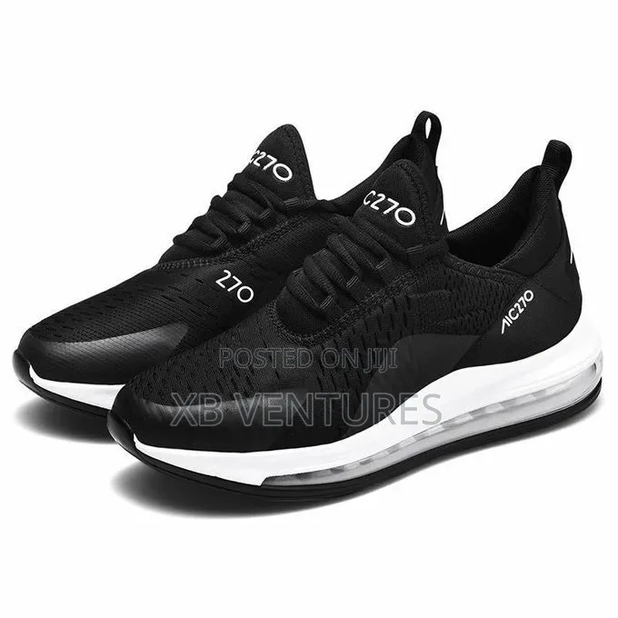 Air Cushion Men Sneakers - White Blue