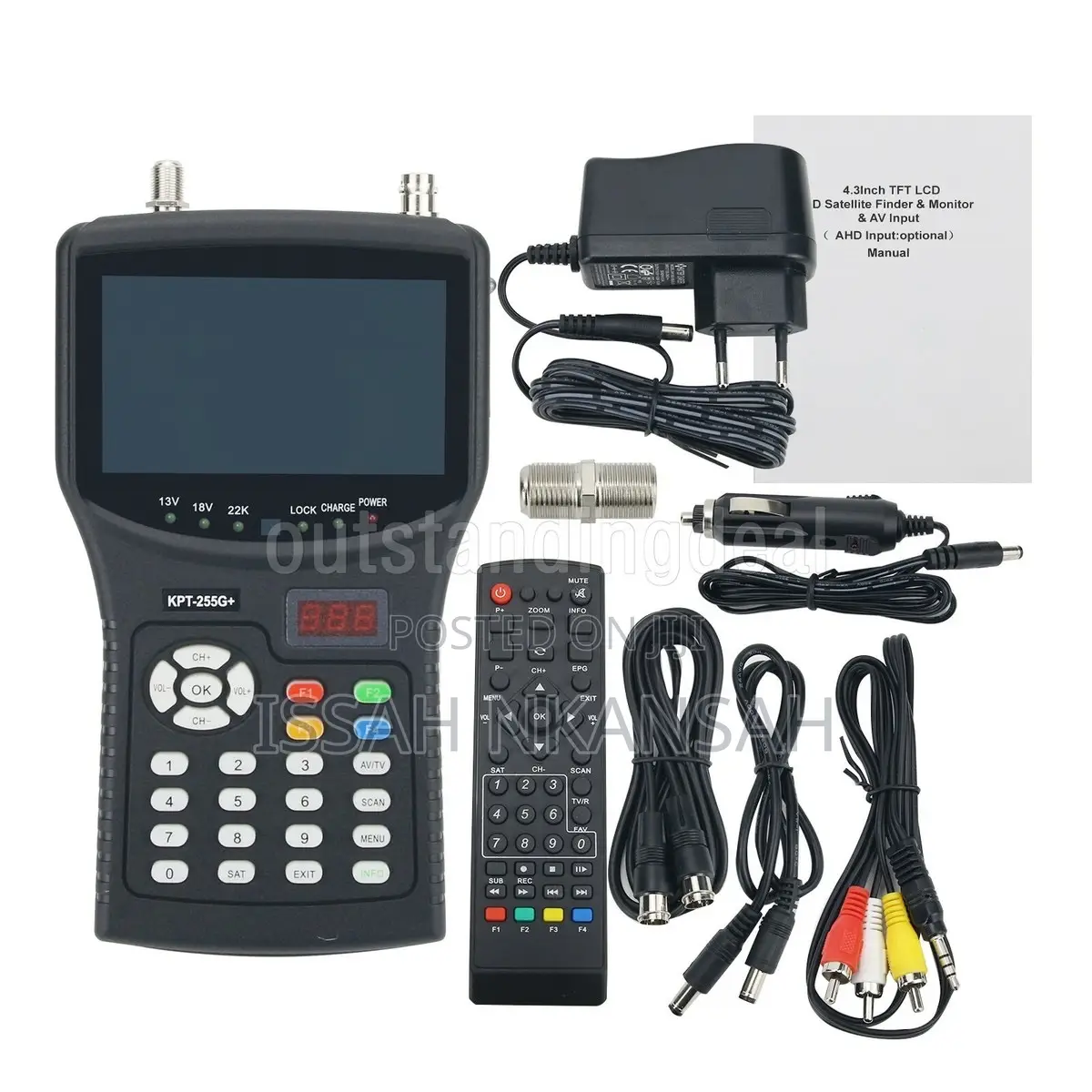 4,3”Handheld Satellite Finder Combo CCTV Monitor