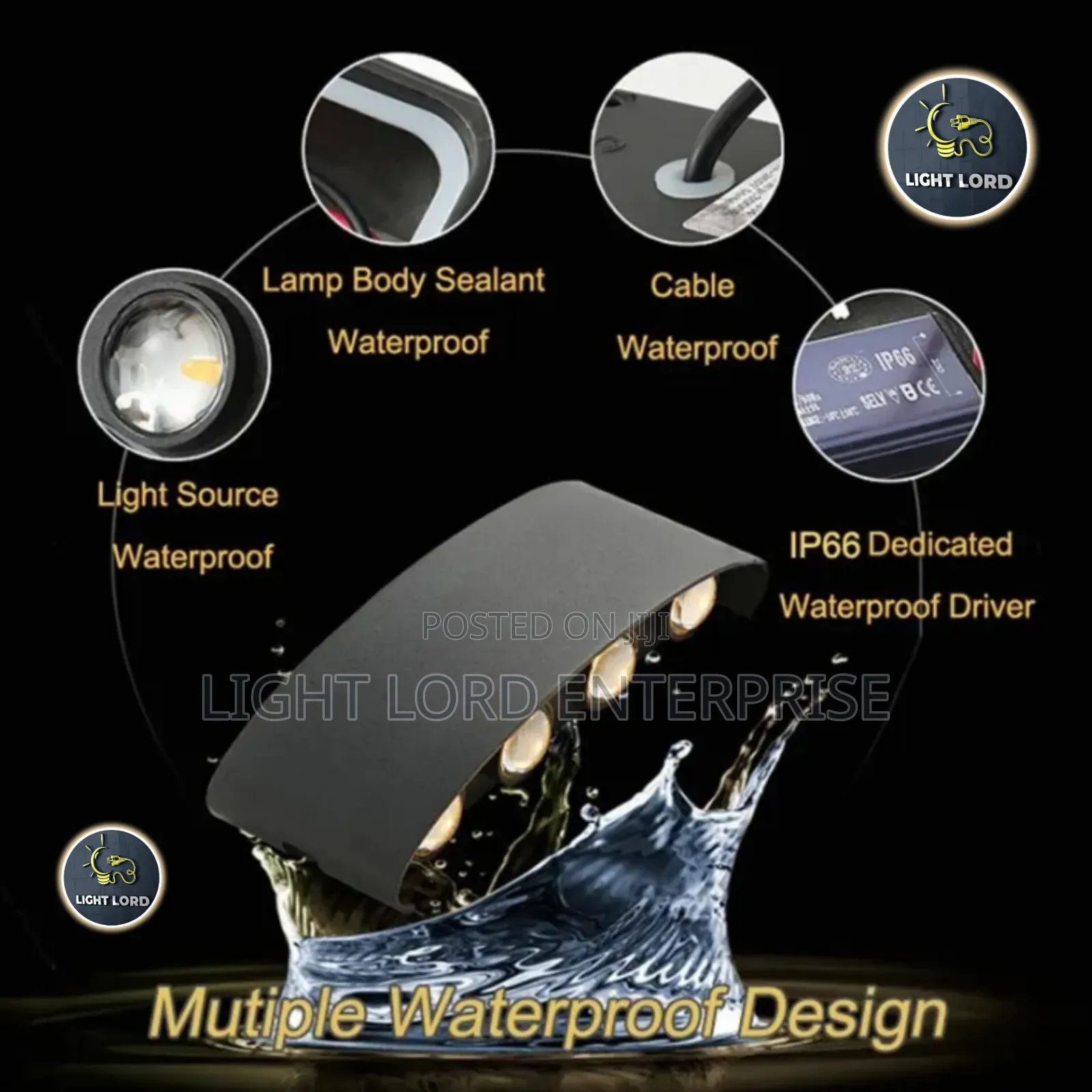 Heat/Water/Snow Resistant Foreign Wall Light