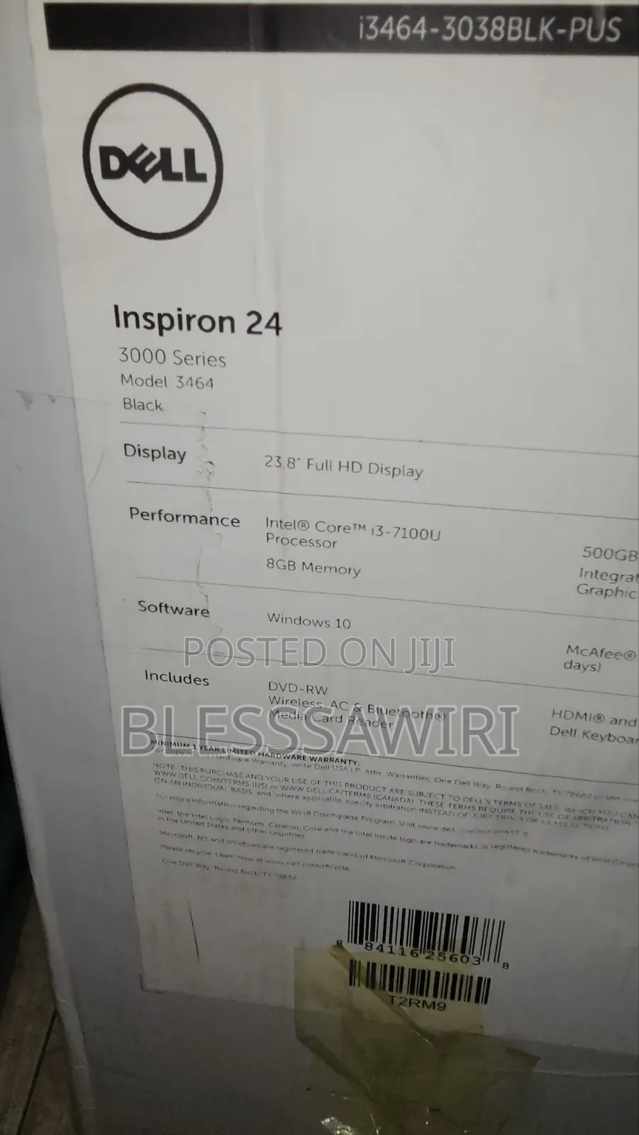 New Desktop Computer Dell 8GB Intel Core i3 SSD 500GB
