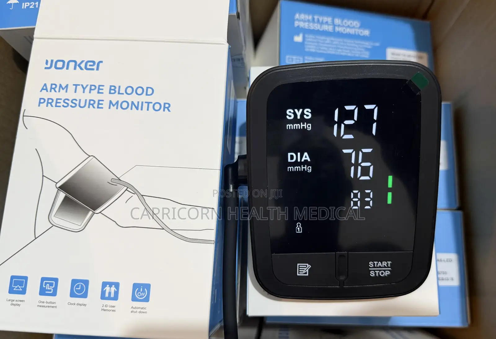 Yonker Rechargeable Blood Pressure Monitor (Bp Machine)