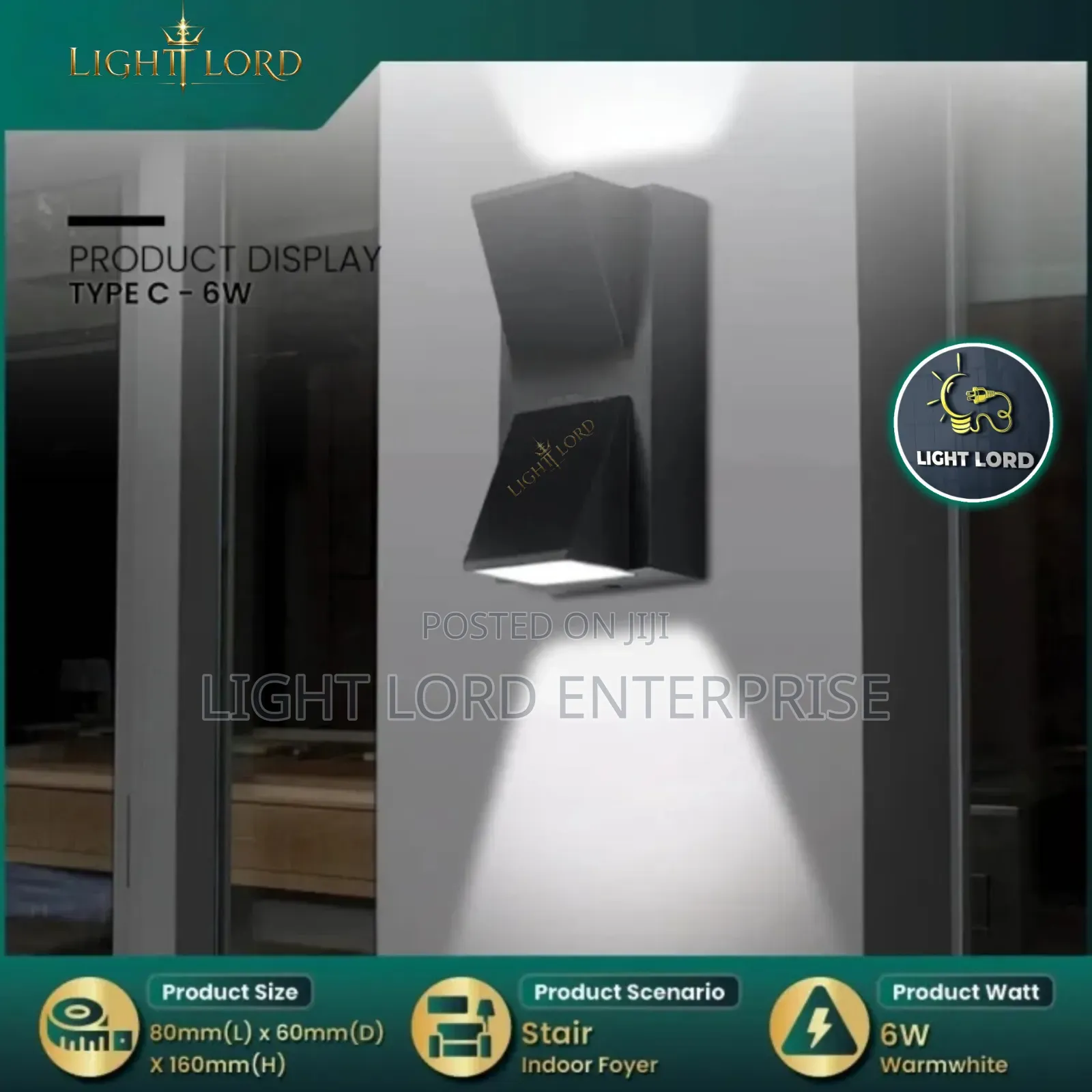 Heptagon Led Wall Light