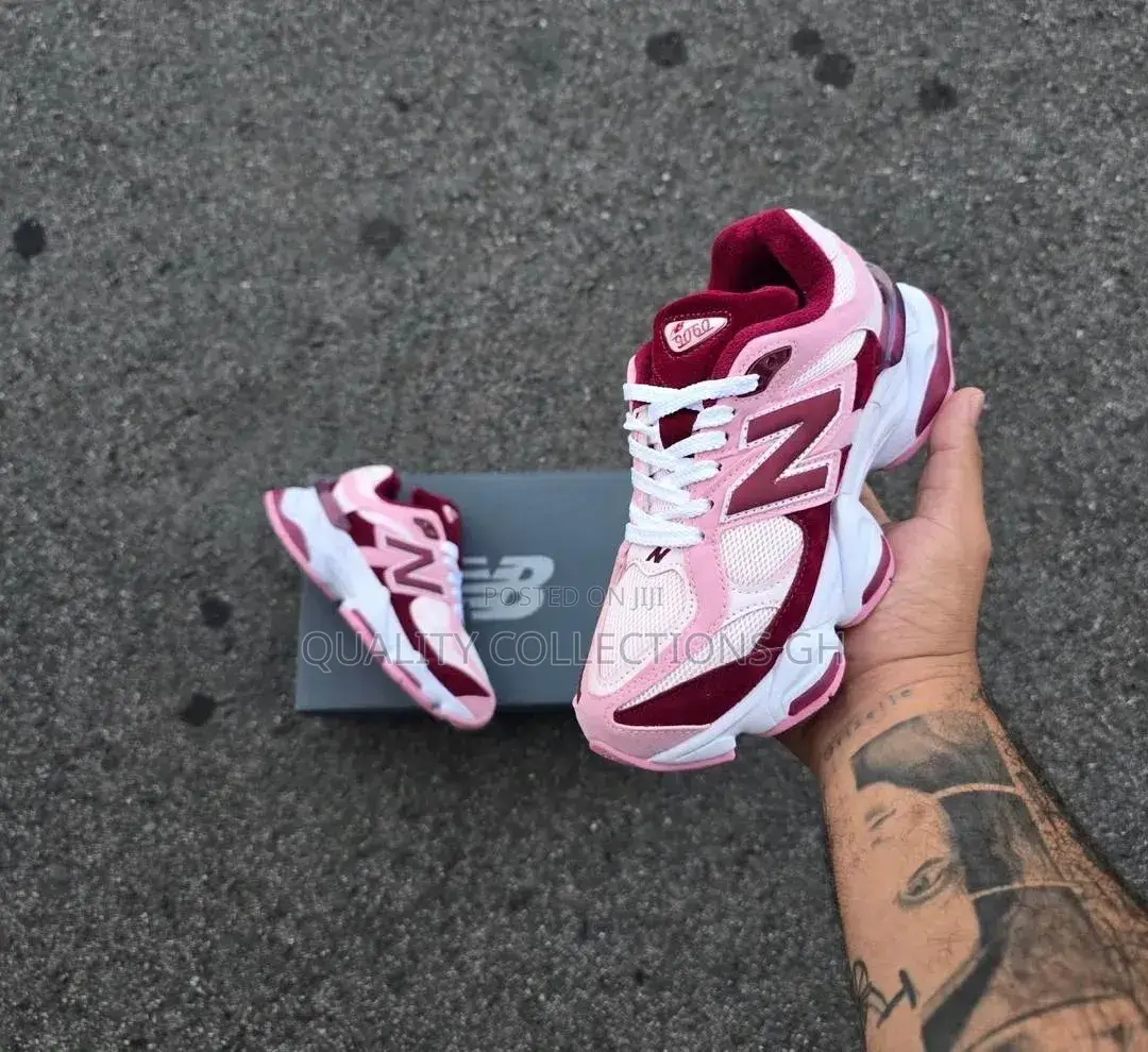 New Balance 9060 Pink and Burgundy