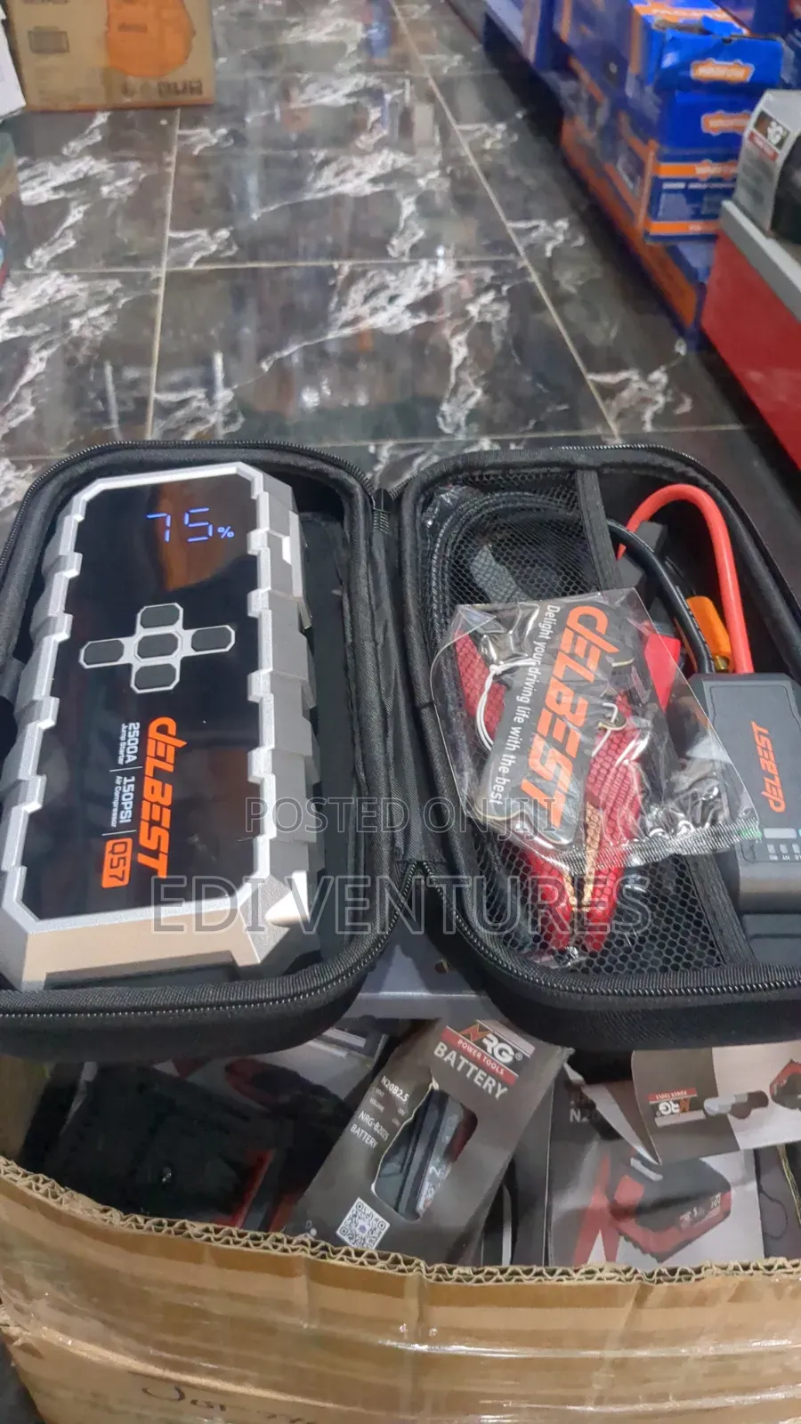 Delbest 21800 Mah 2 in 1 Car or Motor Jump Starter and Air Compressor