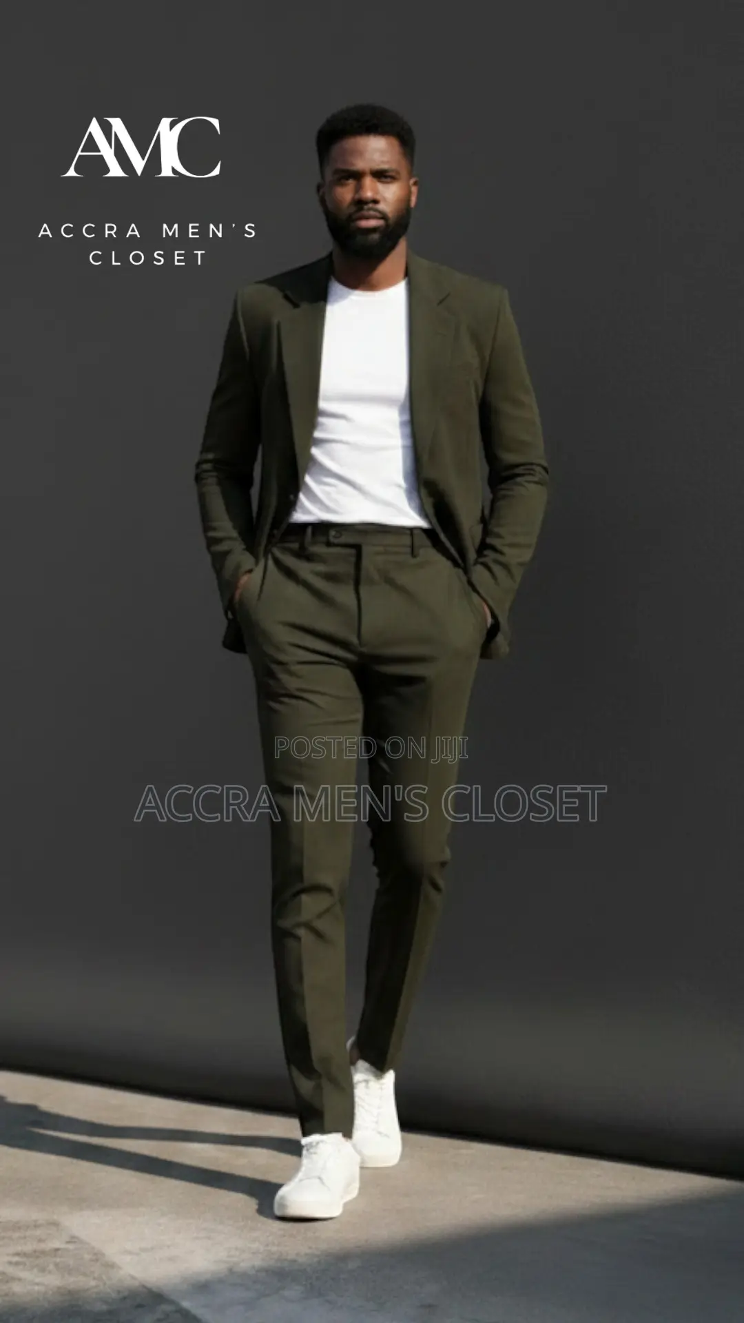 Men’S Slim Fit Olive Suit – 2 Piece Business Smart Casual Suit