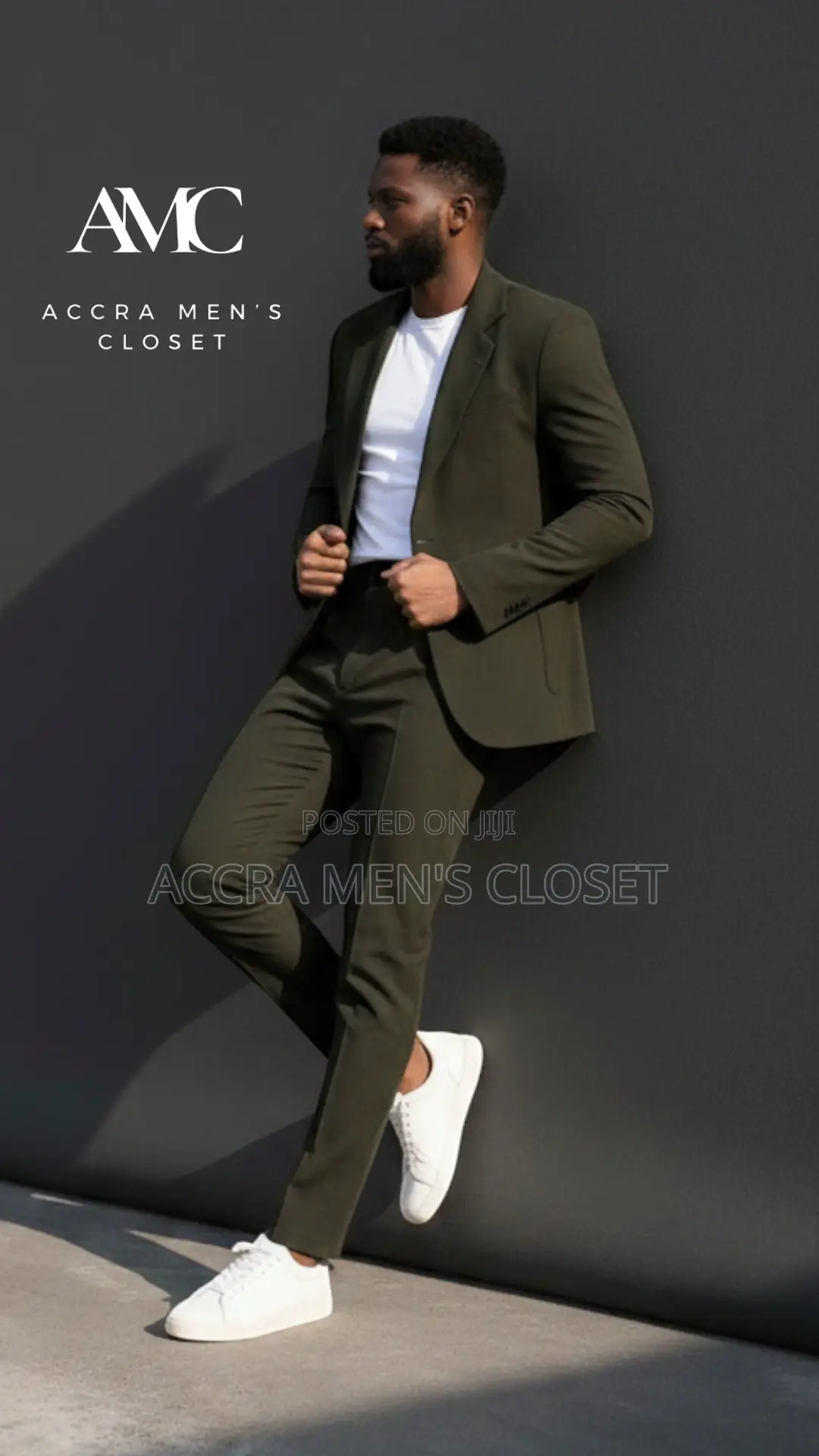 Men’S Slim Fit Olive Suit – 2 Piece Business Smart Casual Suit