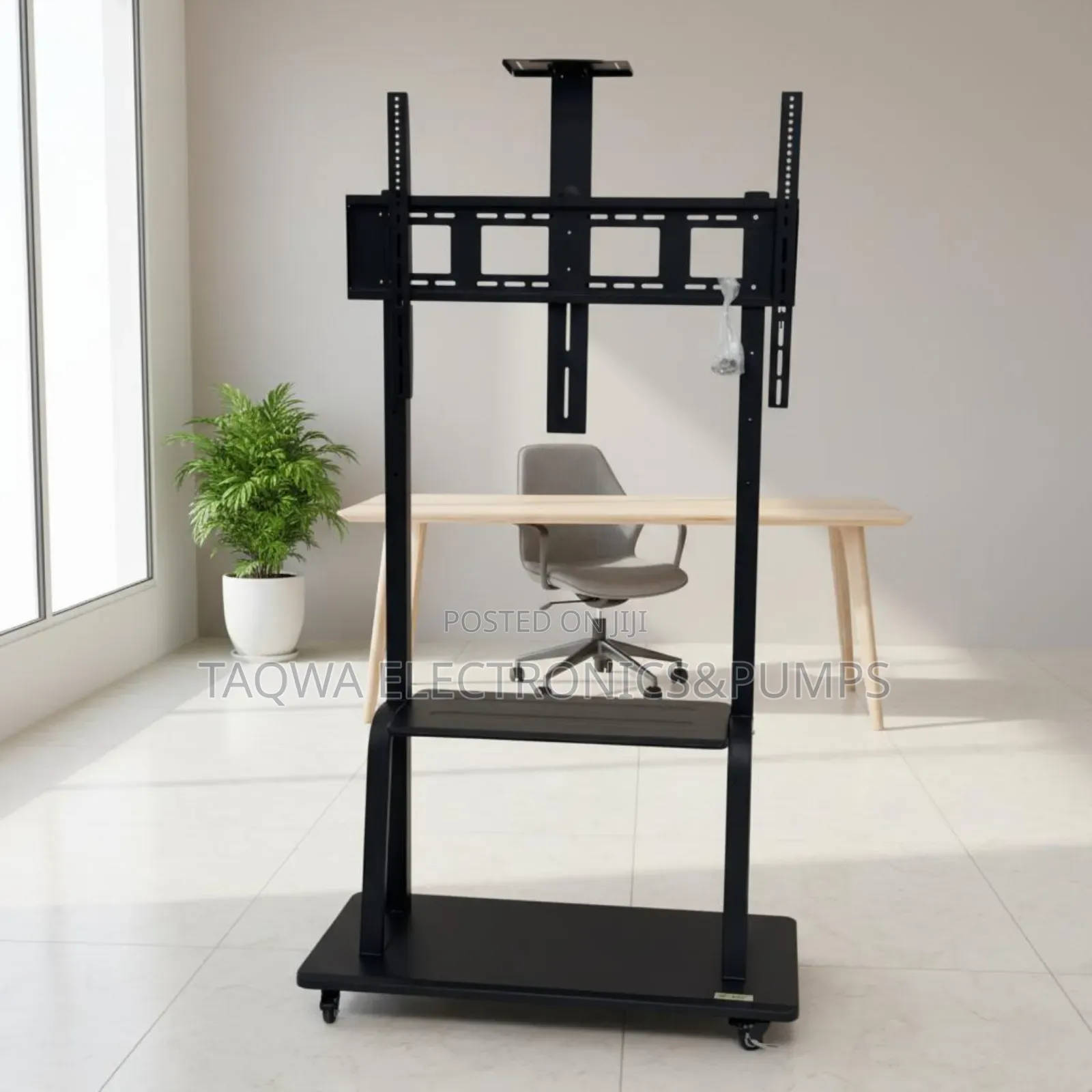 Perfect for 60 to 100 Inches Heavy Mobile Tv Stand