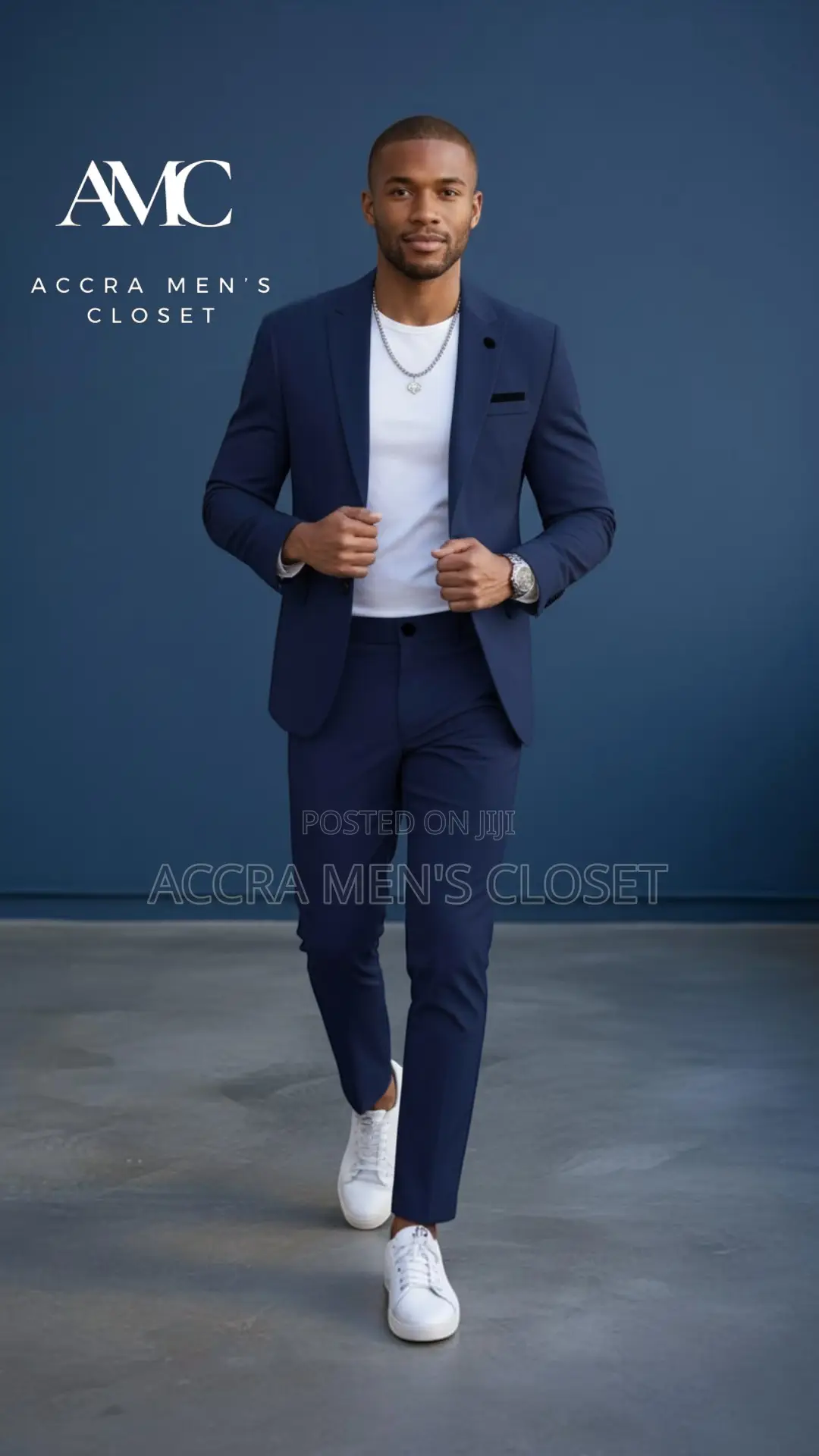 Men’S Slim Fit Royal Blue Suit – 2 Piece Business Smart Casual Suit