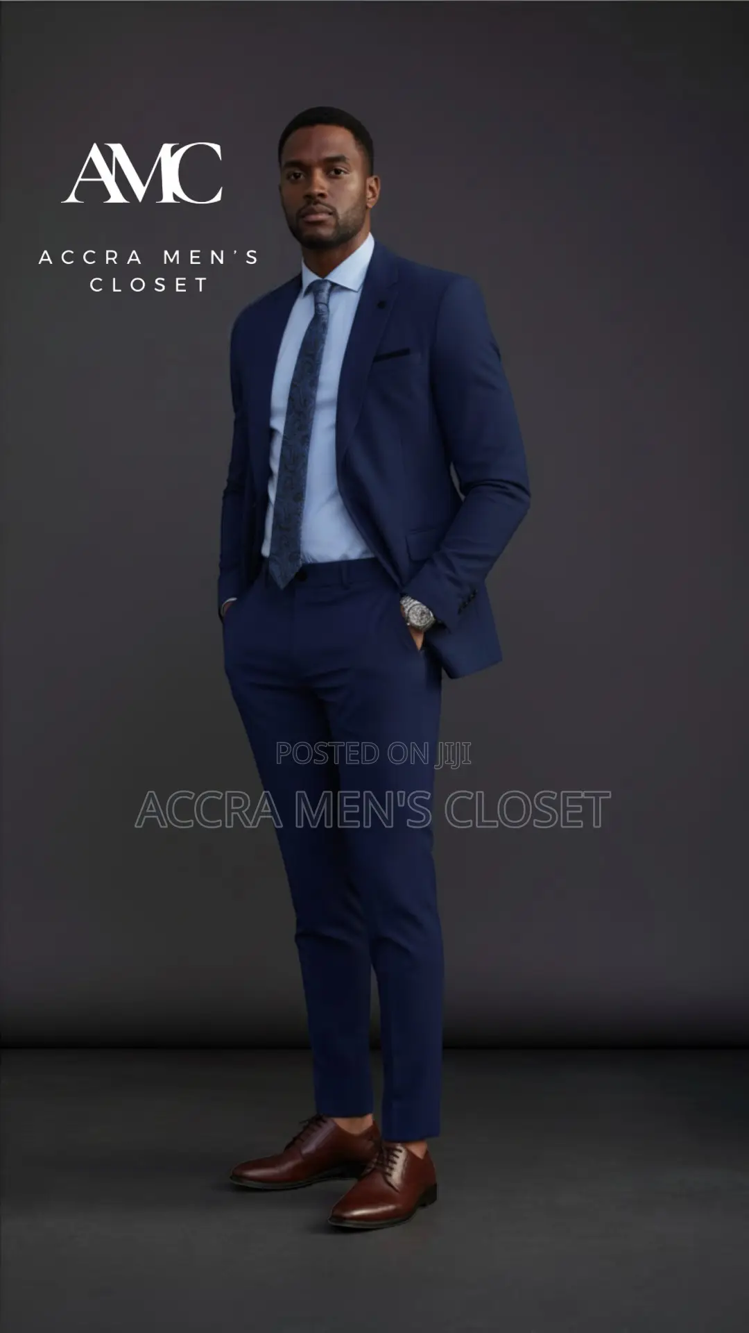 Men’S Slim Fit Royal Blue Suit – 2 Piece Business Smart Casual Suit