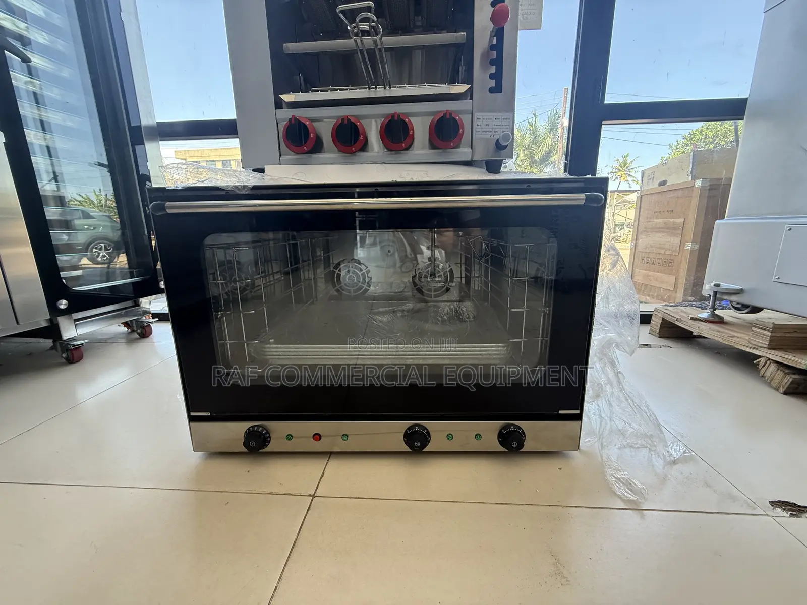 Commercial 4 Tray Electric Connection Oven With Steam