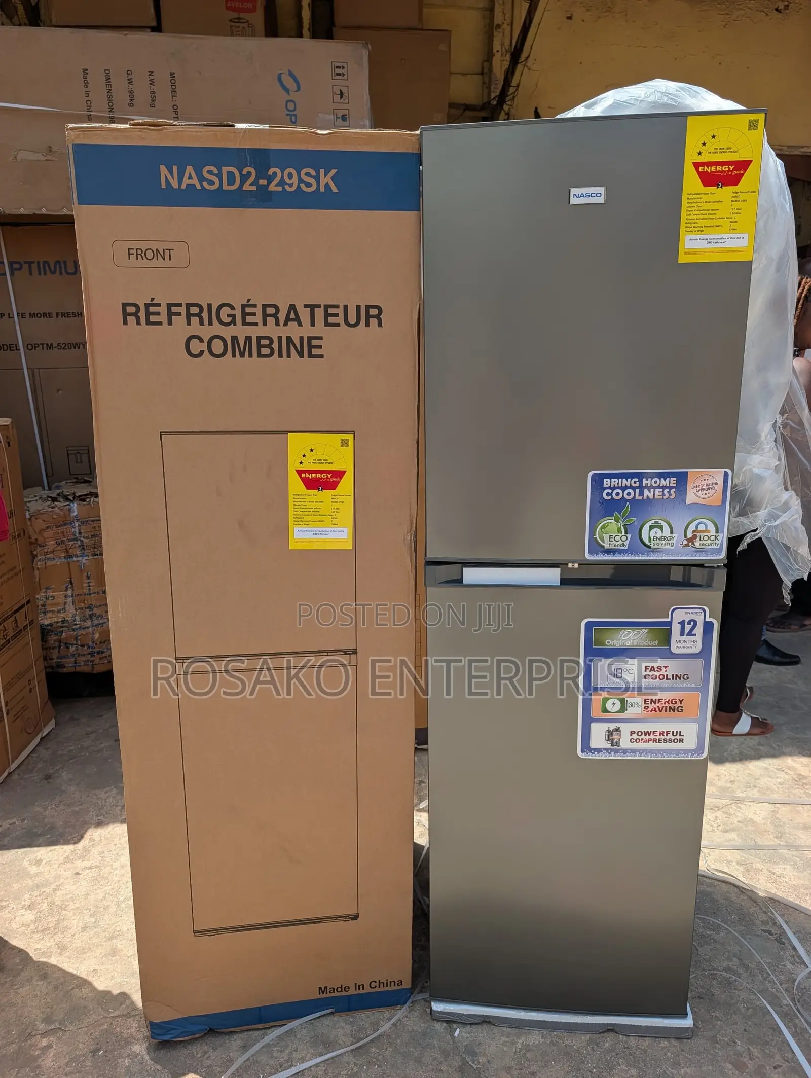 Nasco *251ltr* Bottom Freezer Refrigerator Nasd2- *29sk* 5drawers