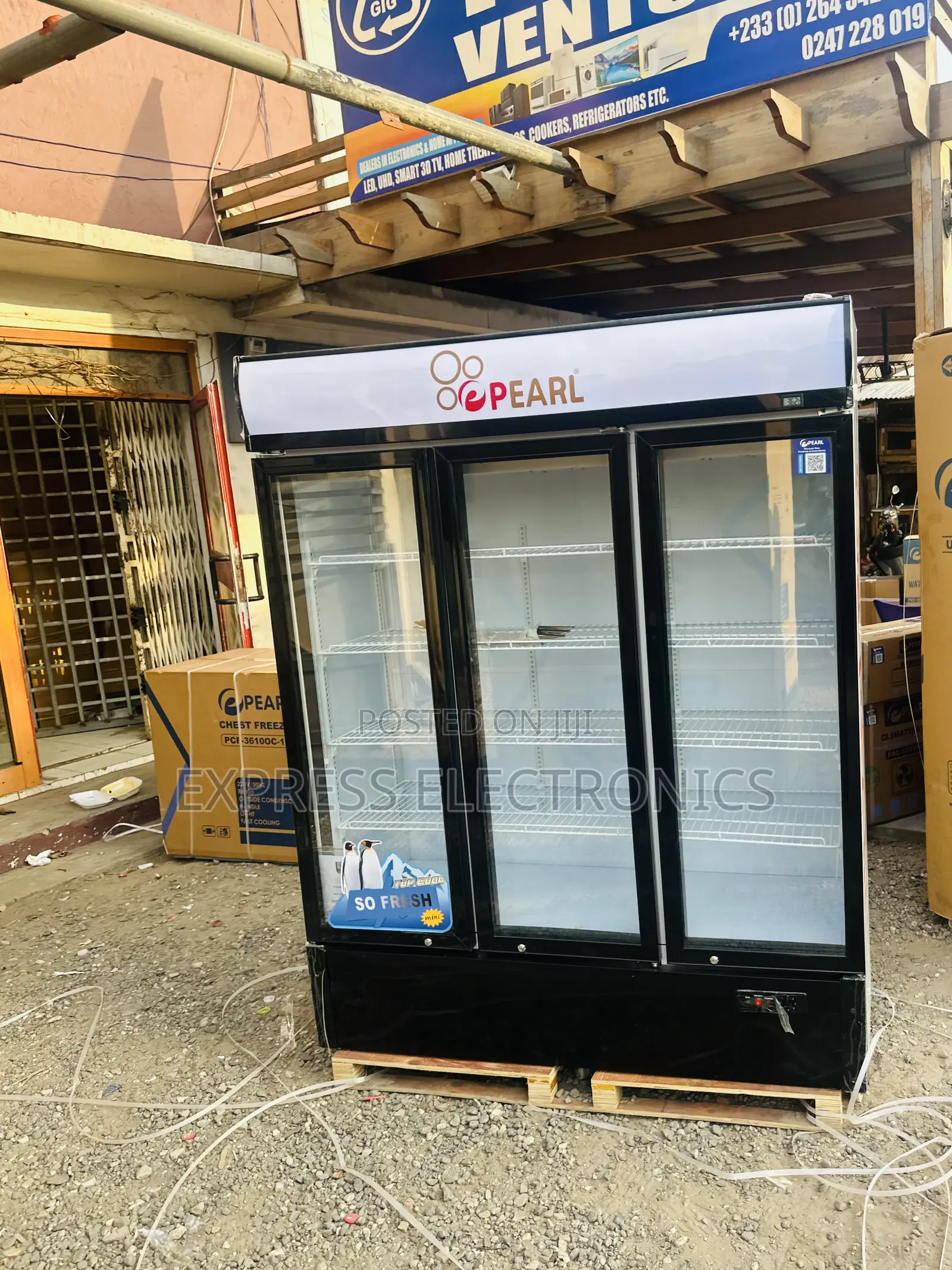 Brand New White Three Door Pearl PVC-1540
