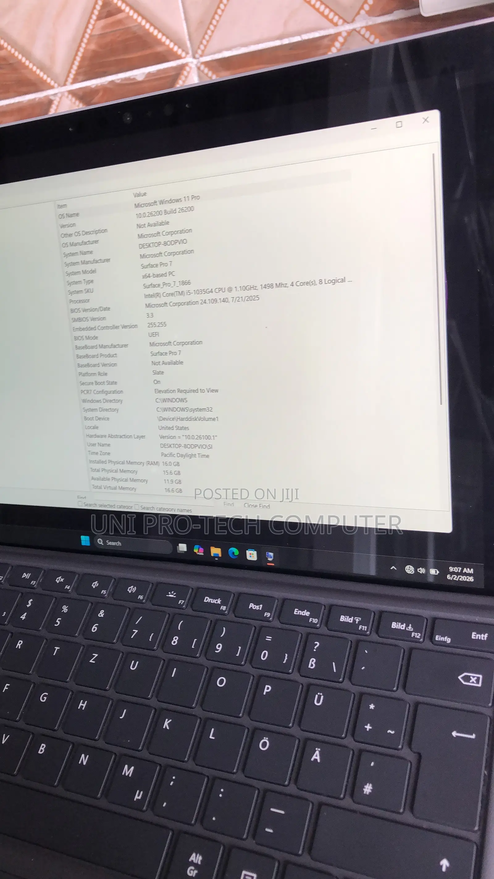 Laptop Microsoft Surface Pro 7 16GB Intel Core i5 SSD 256GB