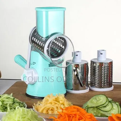 Tabletop Drum Grater (Vegetable Cutter/Slicer/Shredder) - Blue