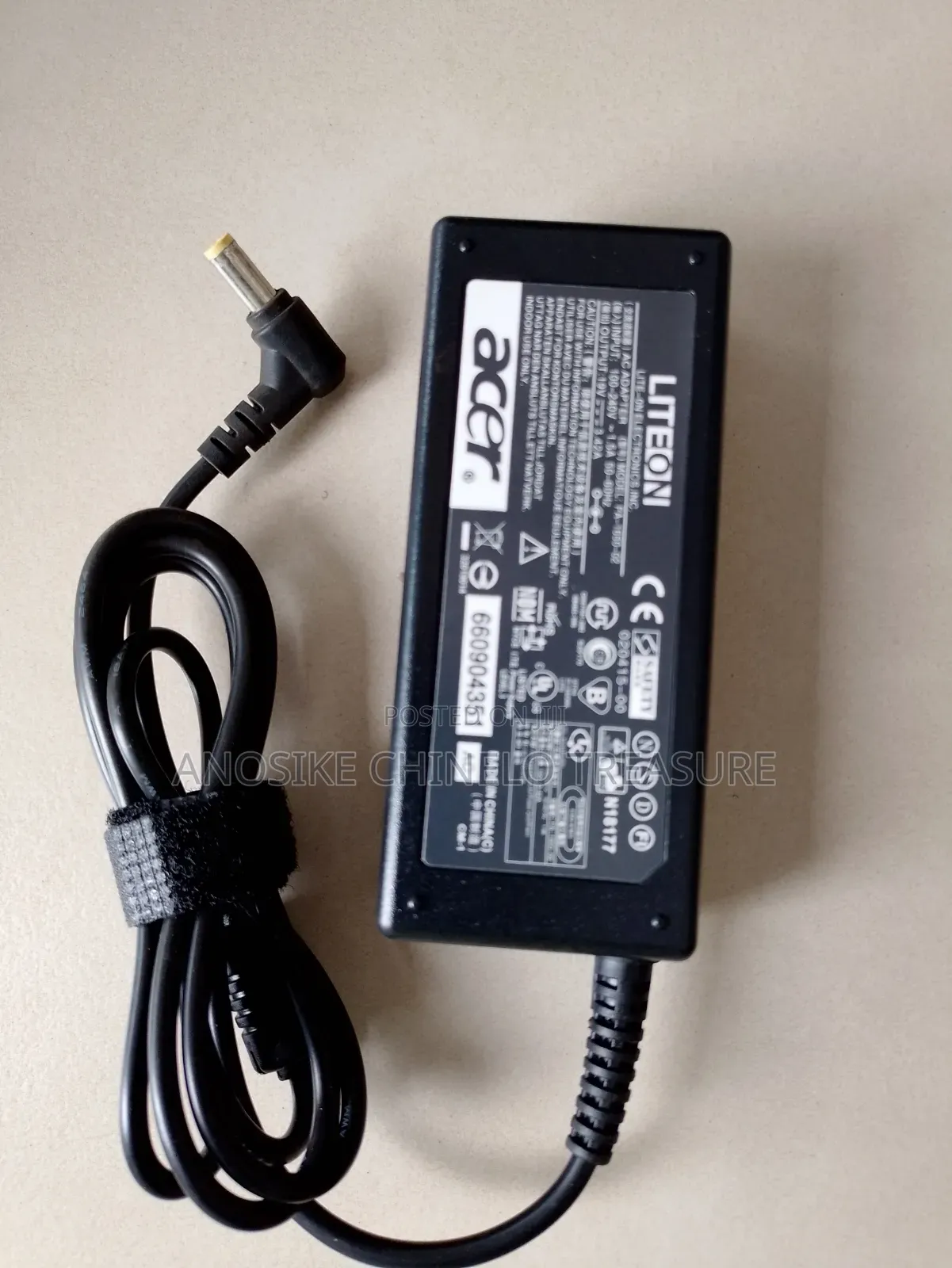 Acer Yellow Pin Laptop Charger