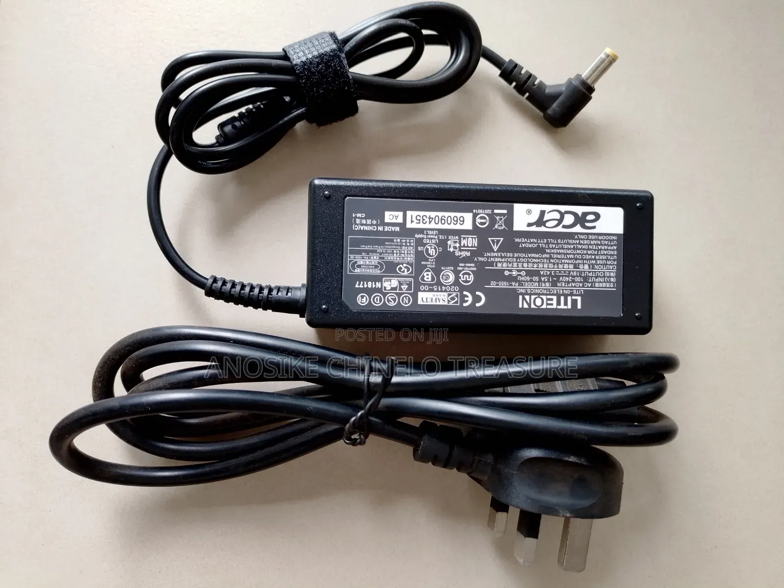 Acer Yellow Pin Laptop Charger