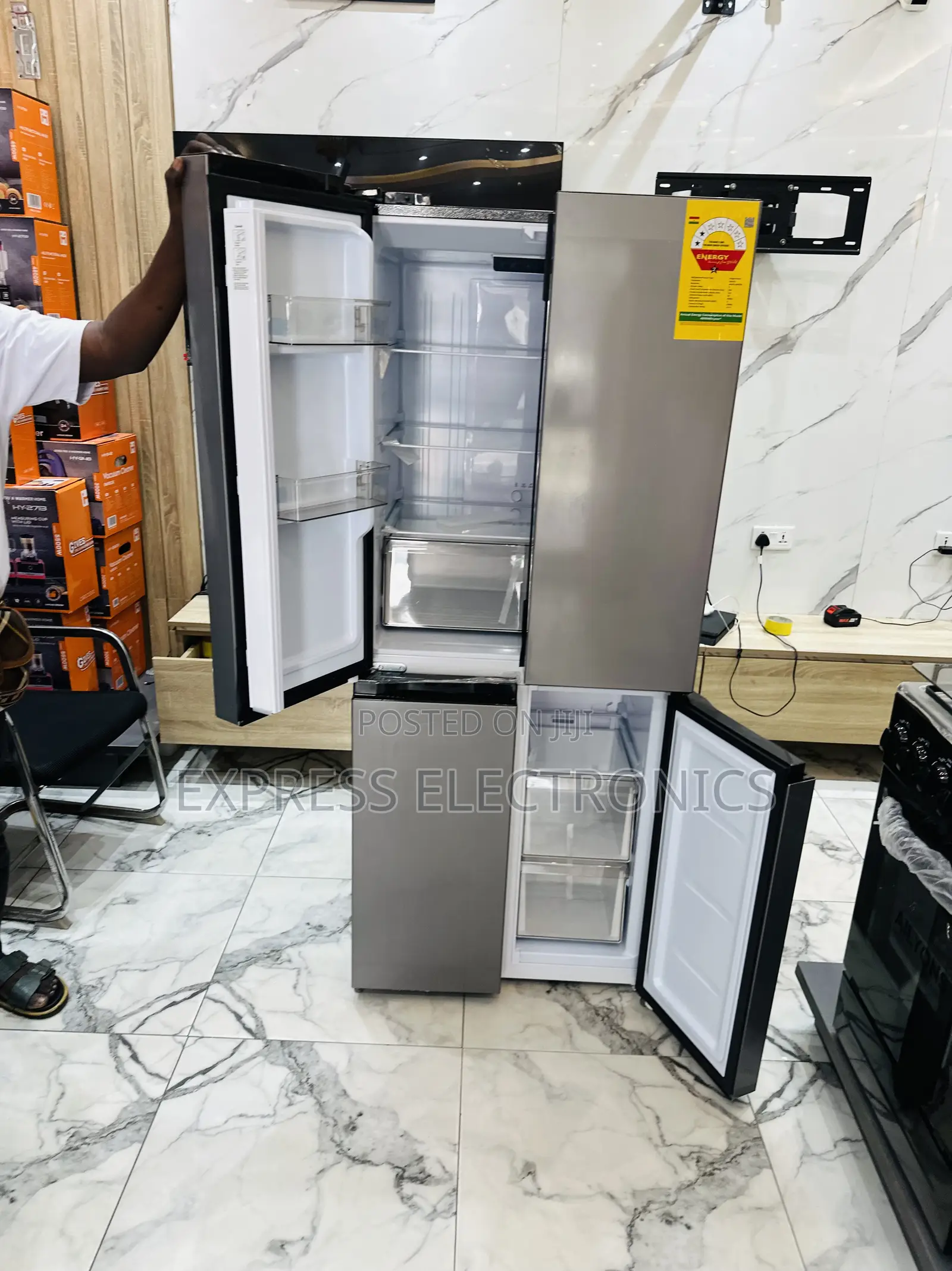 Place Your Four Door Side by Side Fridge Nasco Nasf2-400