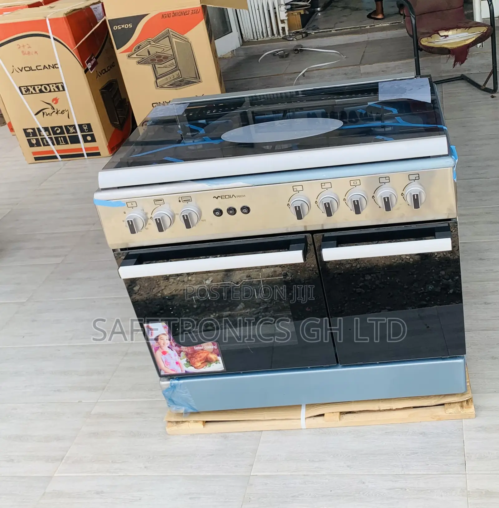 Ultra Modern Mediatech 60x90cm Free Standing 5 Gas Burner Cooker