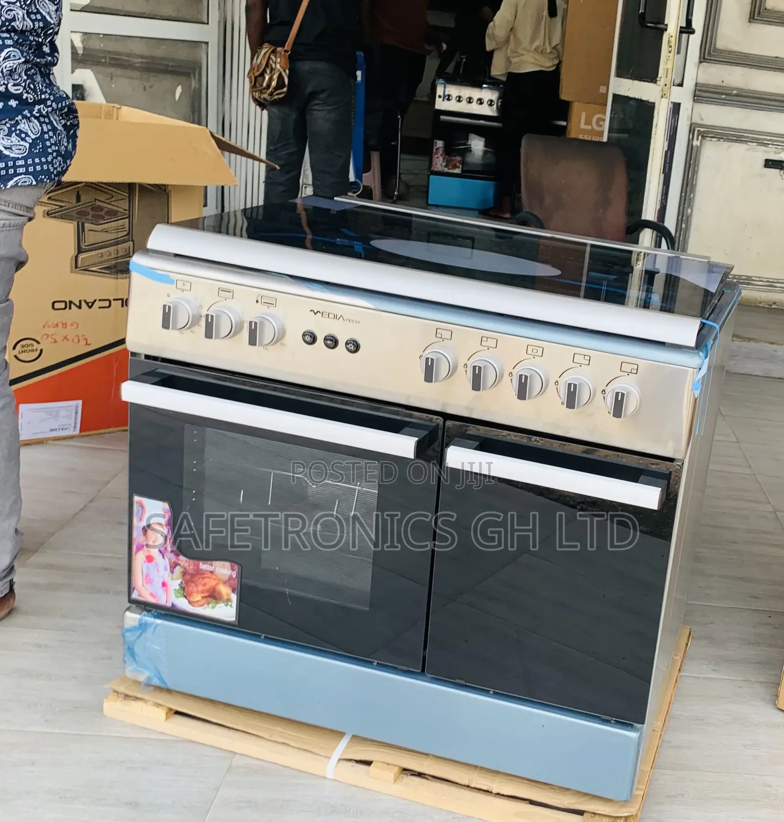 Best Affordable Mediatech 60x90cm Free Standing 5 Gas Burner Cooker