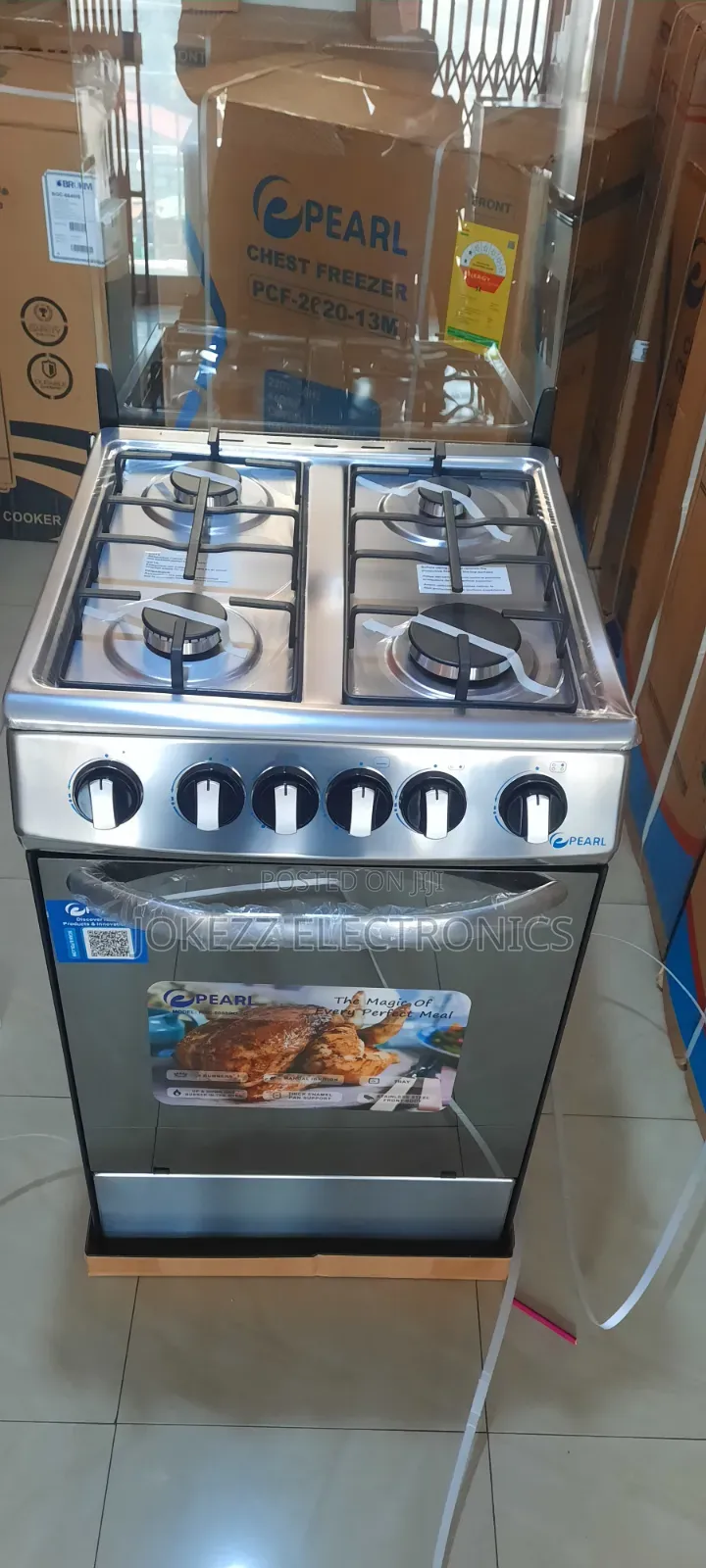 Pearl 4 Burner Gas Stove With Oven and Grill