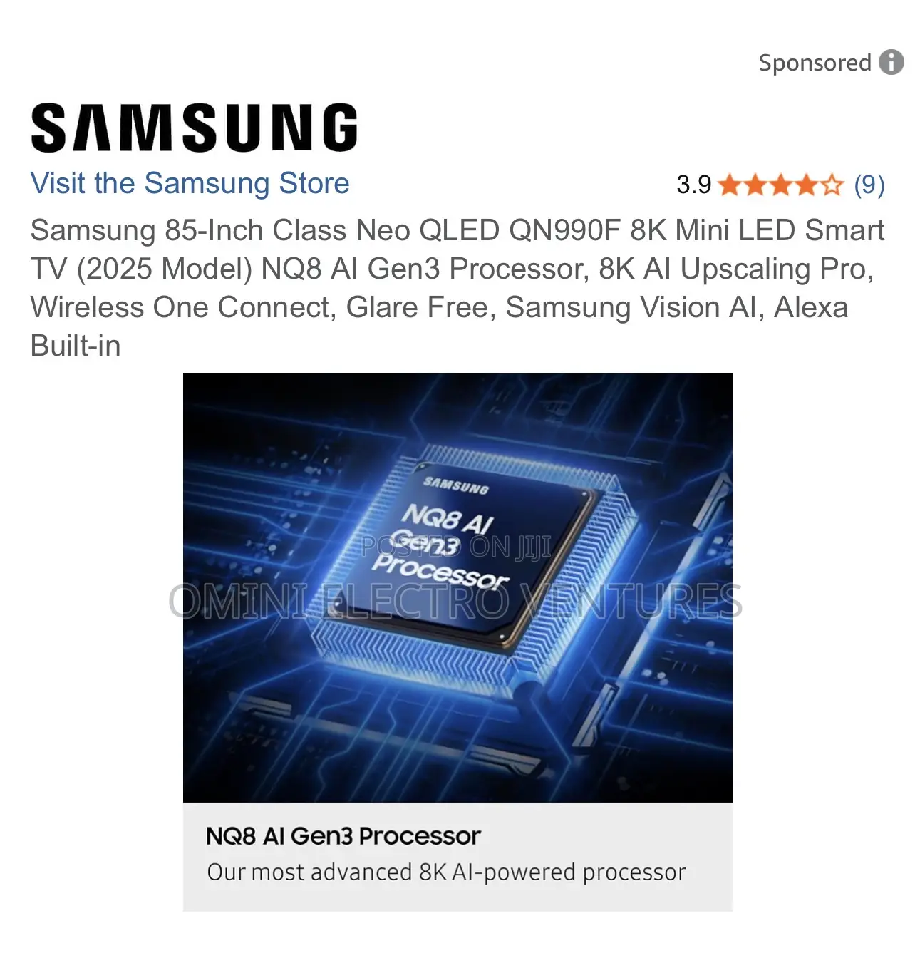 The All New Samsung 85” Neo Qled Smart Tv (Q990)