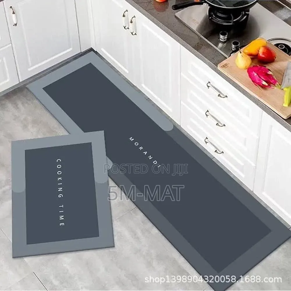 2pcs Water Proof Kitchen Mat L Saped