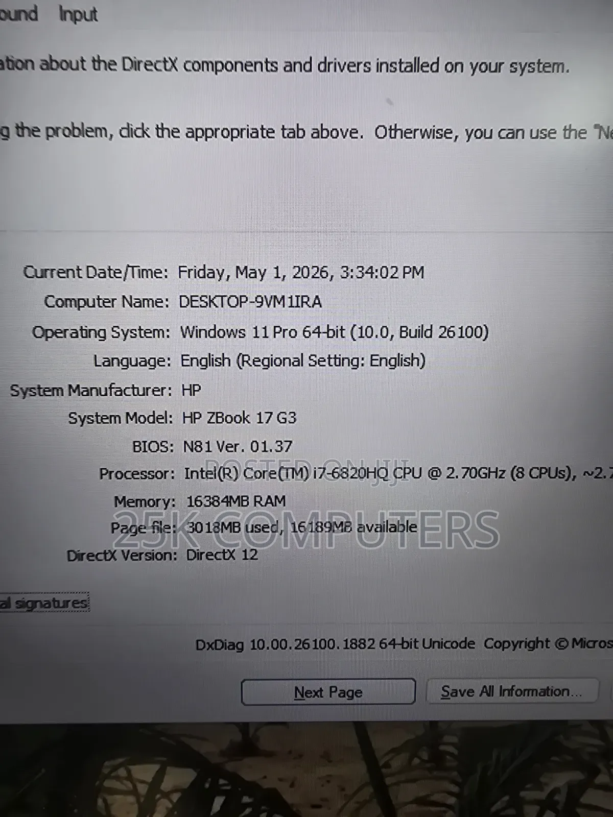 Laptop HP ZBook 17 G3 16GB Intel Core i7 HDD+SSD 1T
