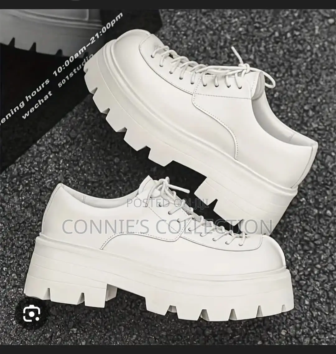 Men's Vintage-Inspired Platform Derby Shoes