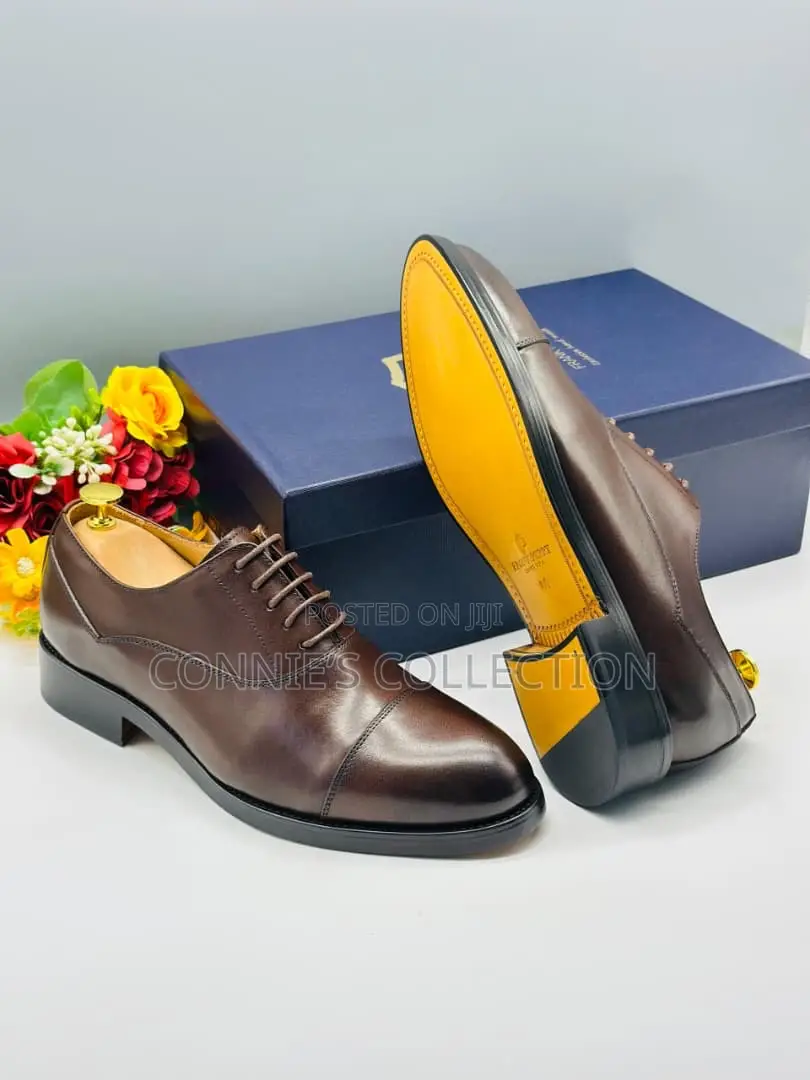 Classic Black and Brown Patent Leather Cap-Toe