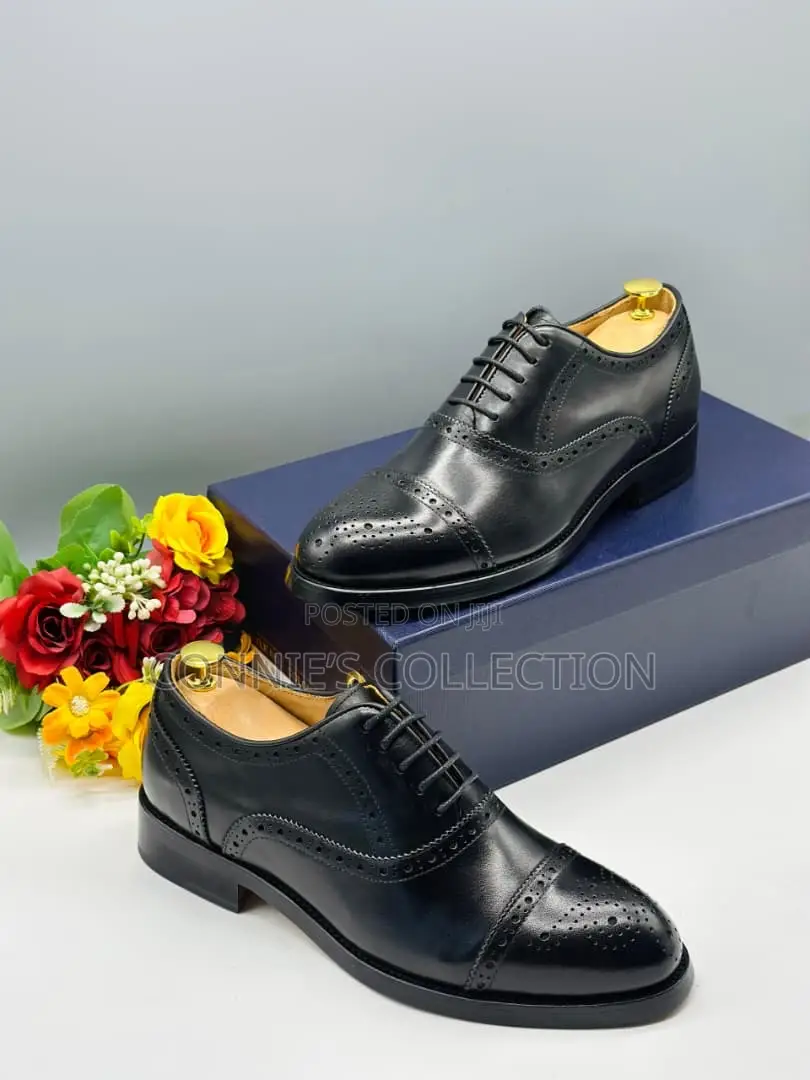 Classic Black and Brown Patent Leather Cap-Toe