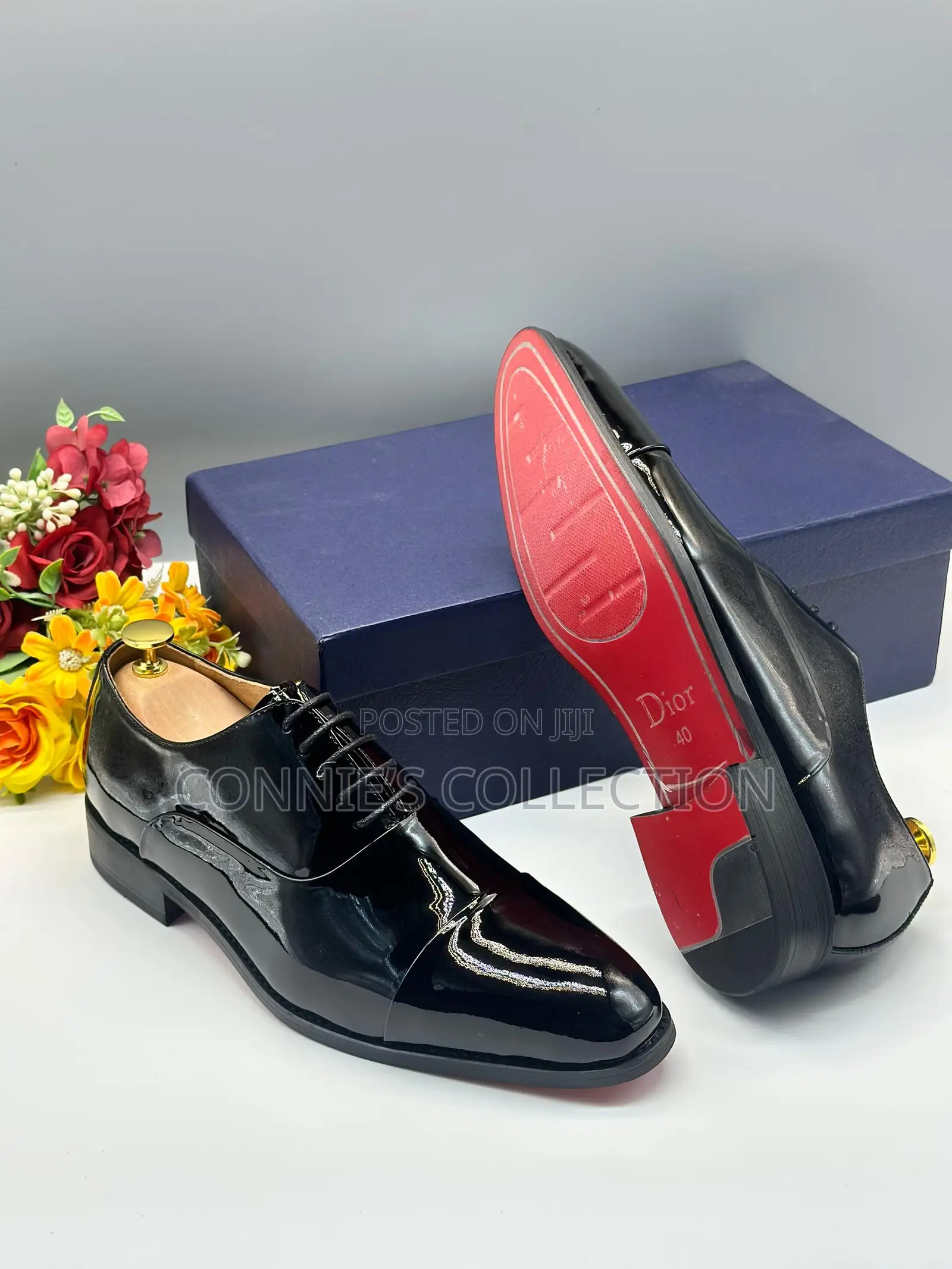 Classic Black and Brown Patent Leather Cap-Toe