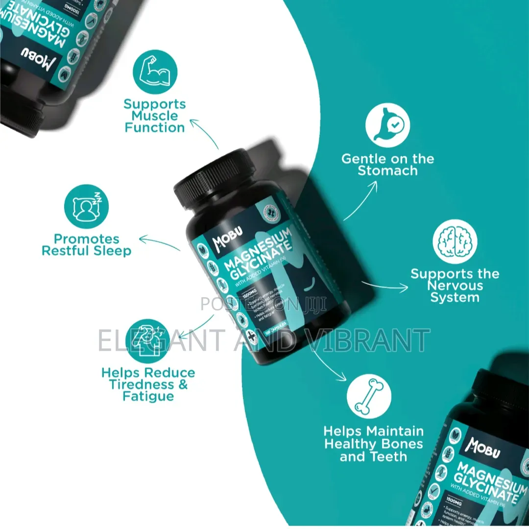 Magnesium Glycinate 1500mg With Added Vitamin B6 - 120 Capsules