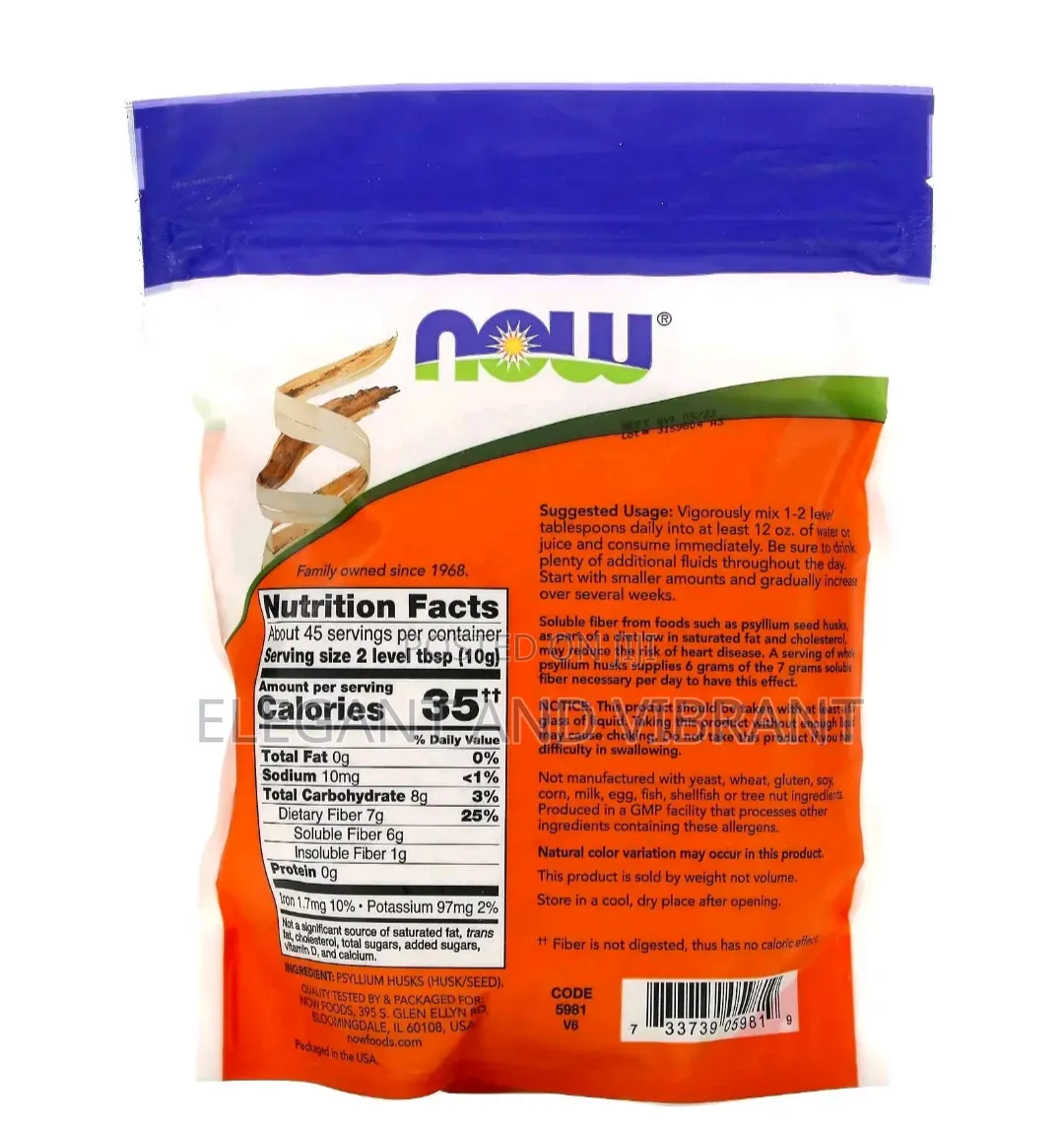 Now Foods, Whole Psyllium Husks, 16 Oz (454 G)