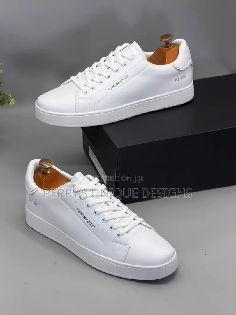 Tommy Hilfiger Pure White Leather Sneakers