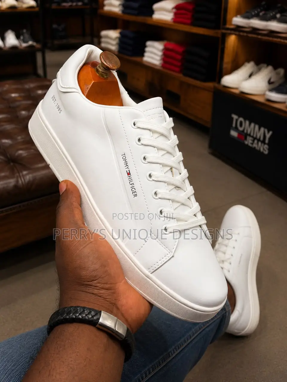 Tommy Hilfiger Pure White Leather Sneakers