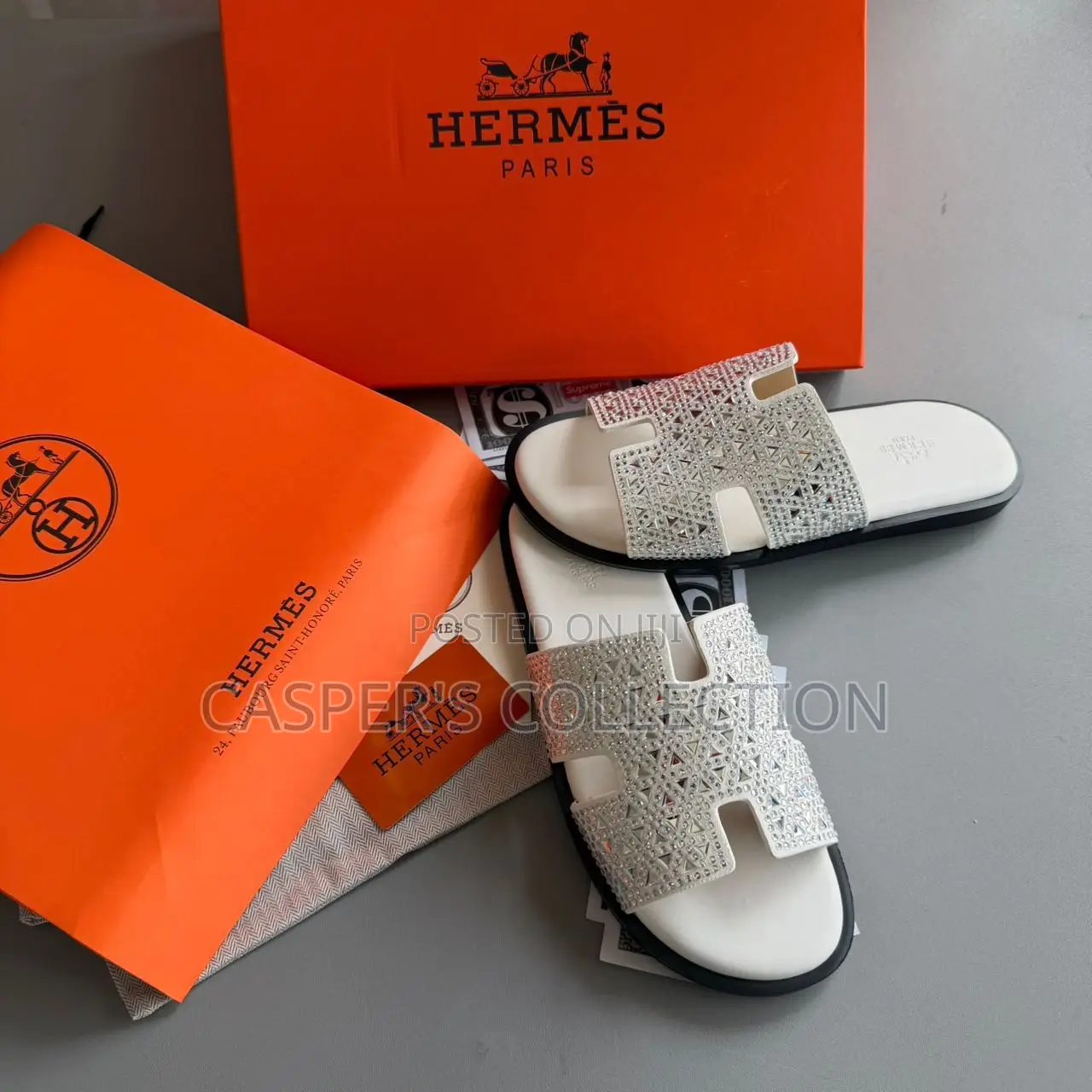 Hermès Oran Sandal With Rhinestones