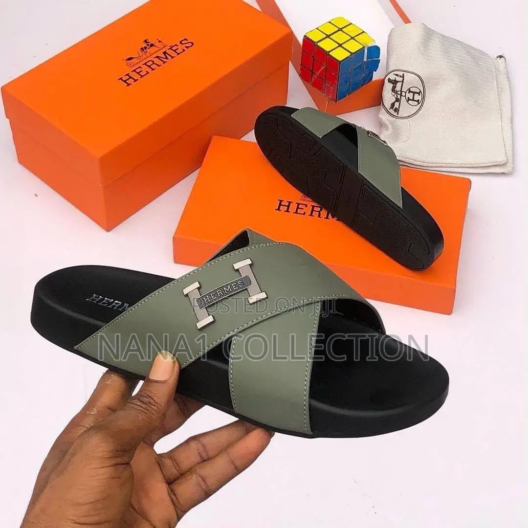 Men’S Classic Cross Hermes Slippers