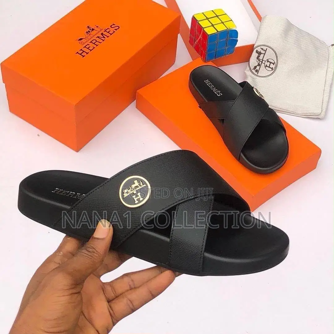Men’S Classic Cross Hermes Slippers