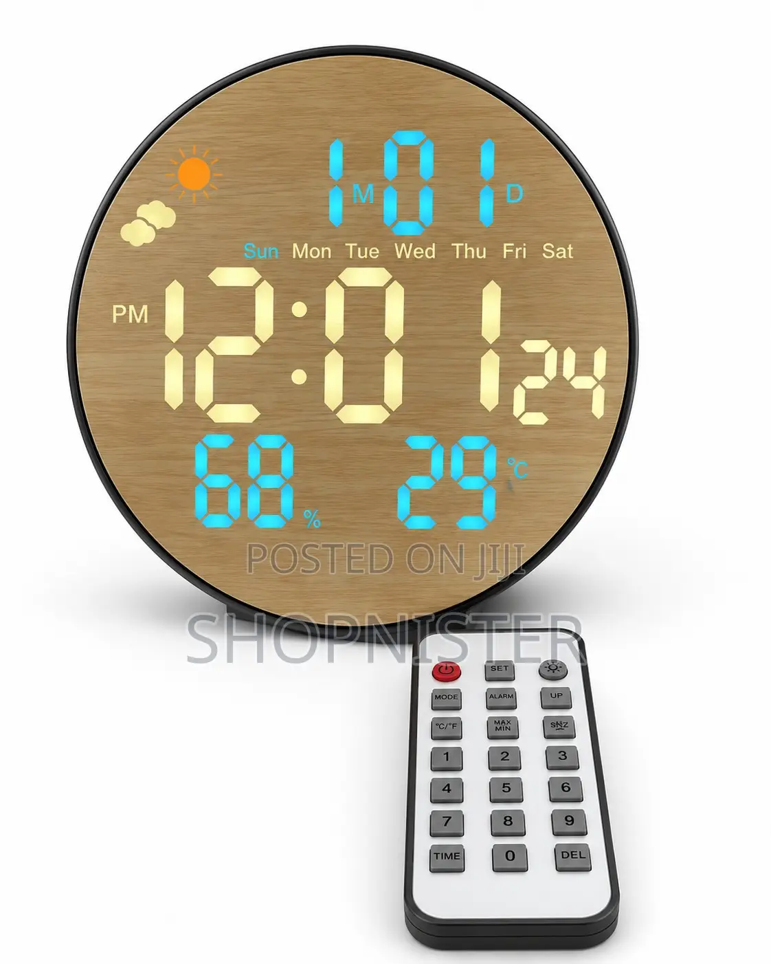 Led Digital Wall Clock With Remote Control