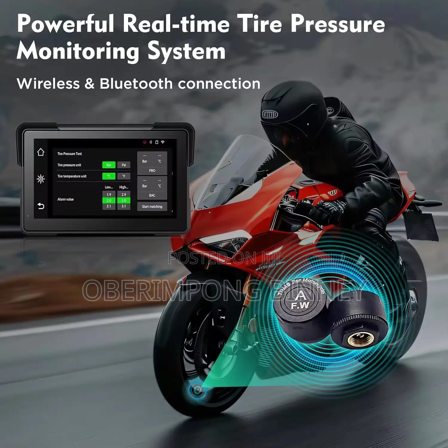 7 Inches Motorcycle Carplay and Navigation Display With Dual Camera