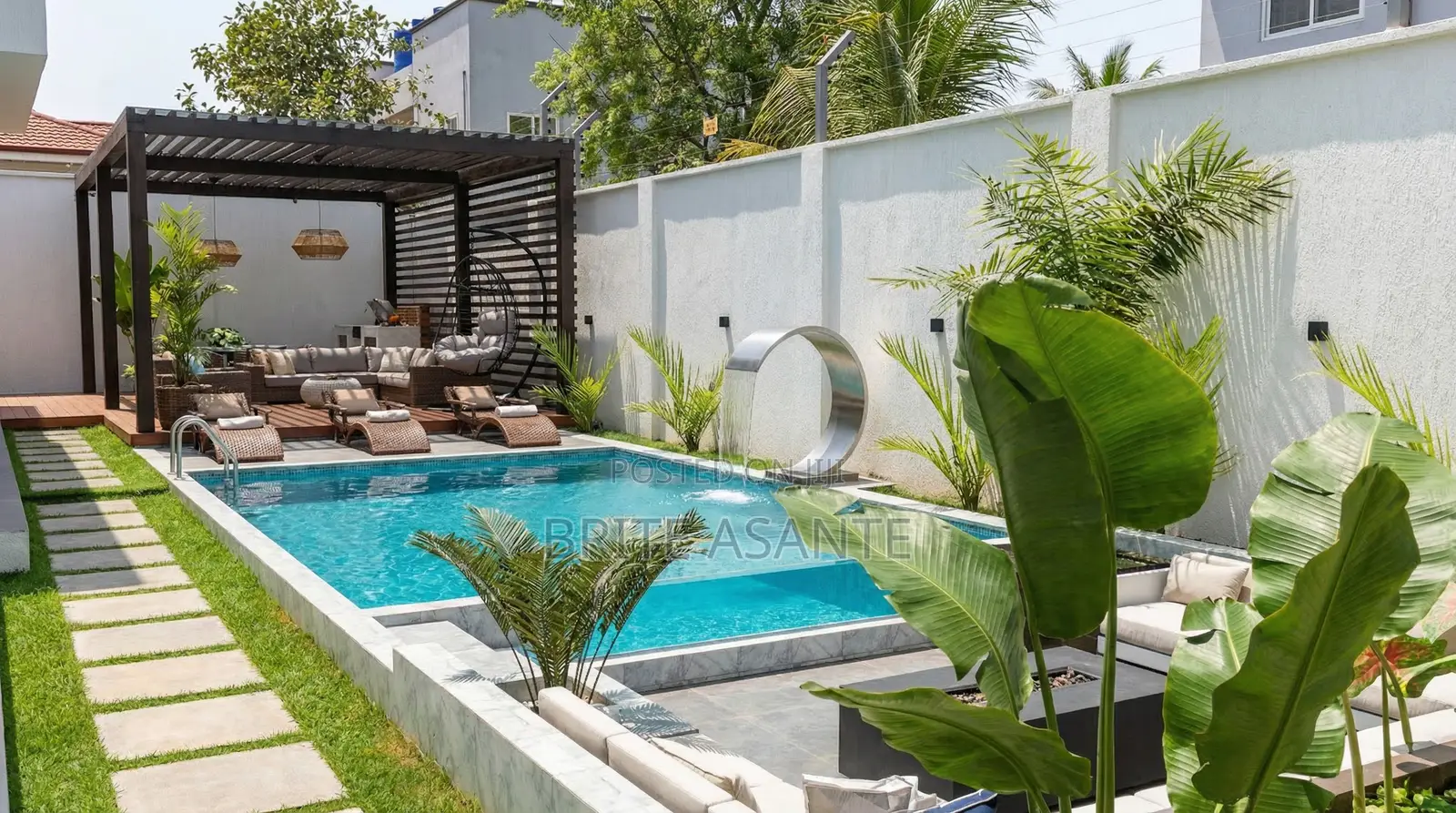 3d Architecture Luxury Five Bedrooms on 80ftx80ft